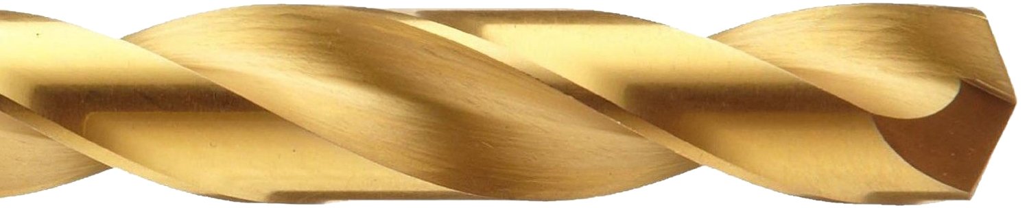 Chicago Latrobe 550ASP-TN Cobalt Steel Jobber Length Drill Bit - TiN Coated, Round Shank, 135° Split Point (9/32