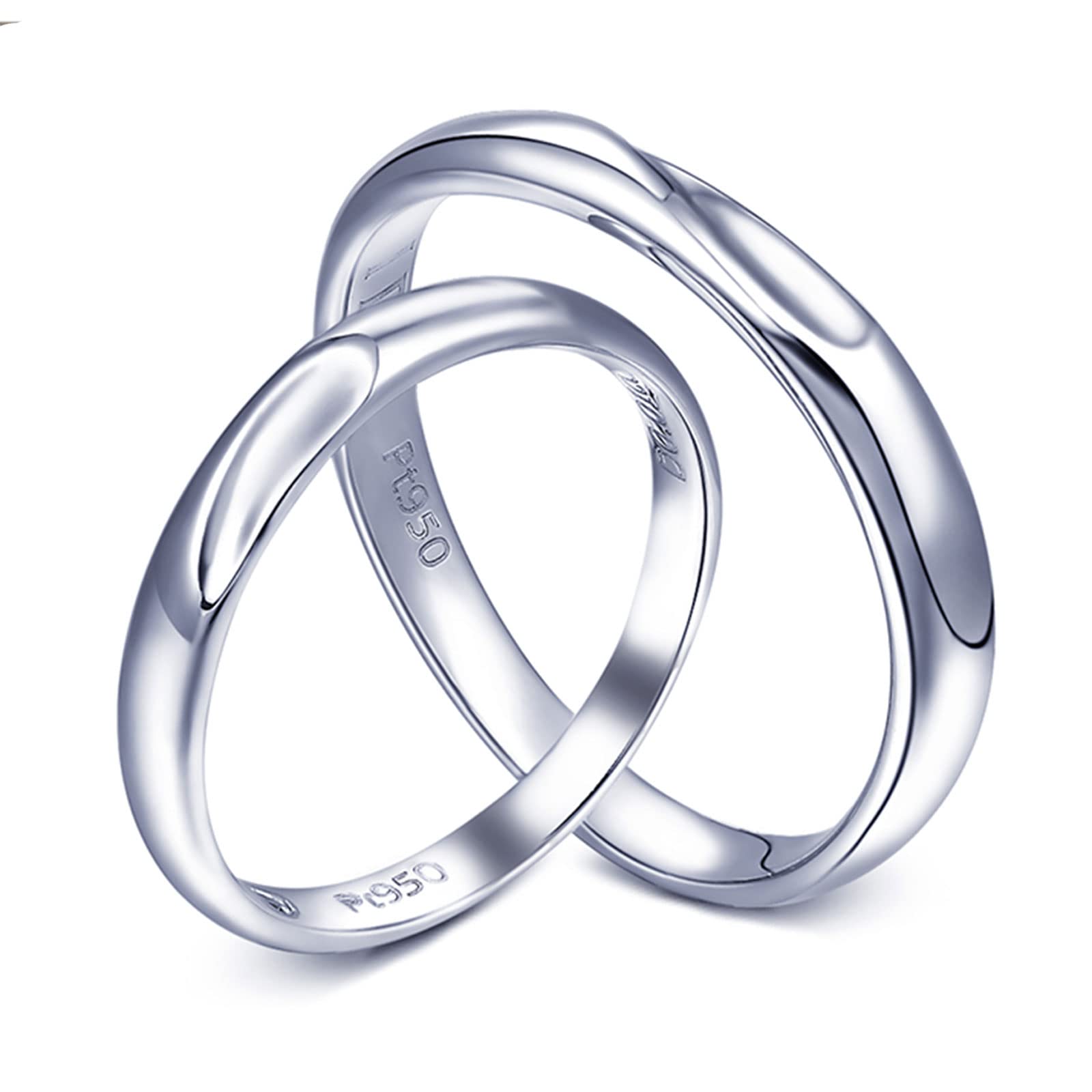 Diamond Matching Couples Rings for Him and Her - Sterling Silver/10K/14K/18K Wedding Promise Rings with Free Engraving | Perfect for Anniversaries, Engagements & Romantic Gifts