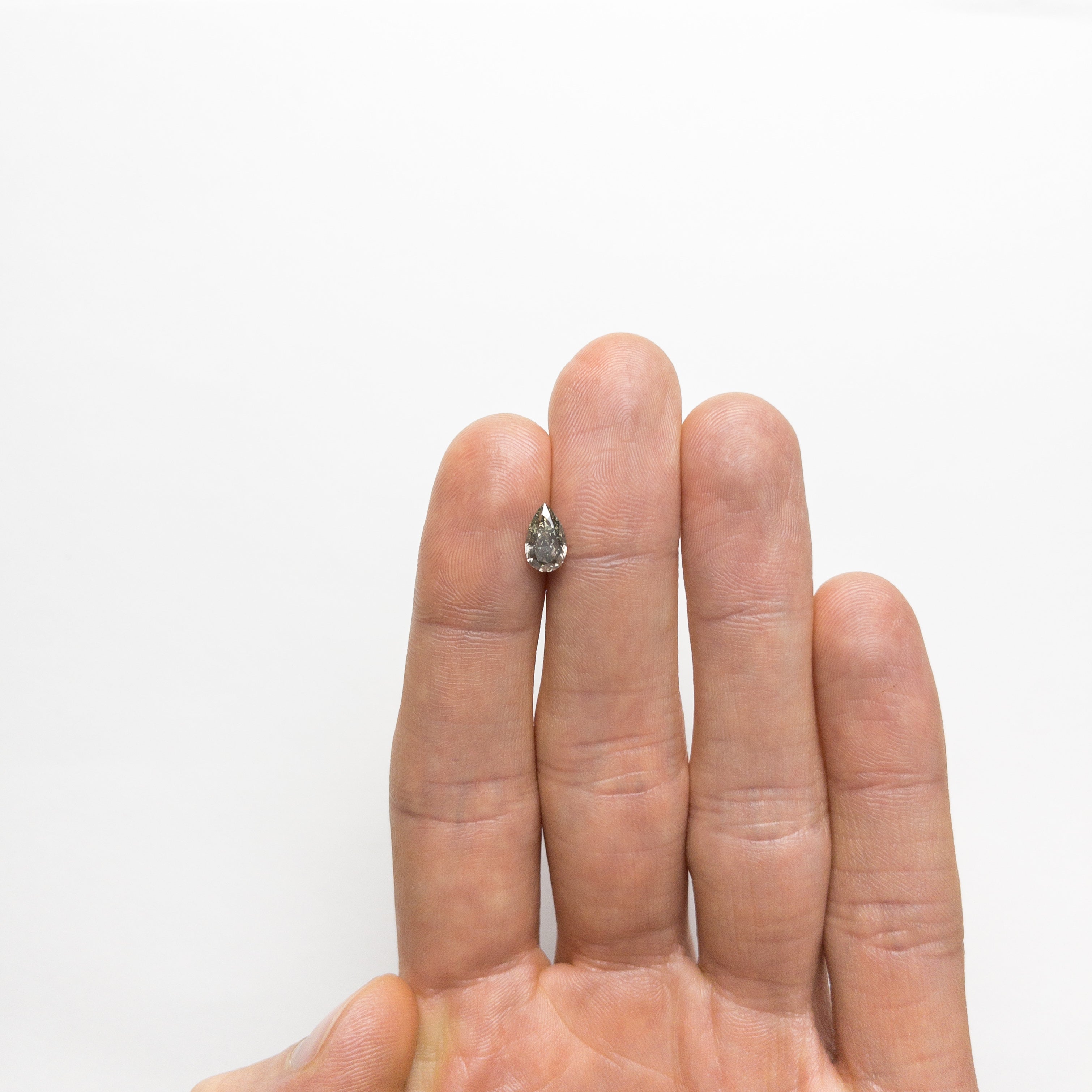 1.07ct Fancy Grey Pear Brilliant Cut Diamond - 8.47x5.07x3.48mm (19913 19) - Perfect for Engagement Rings & Luxury Jewelry