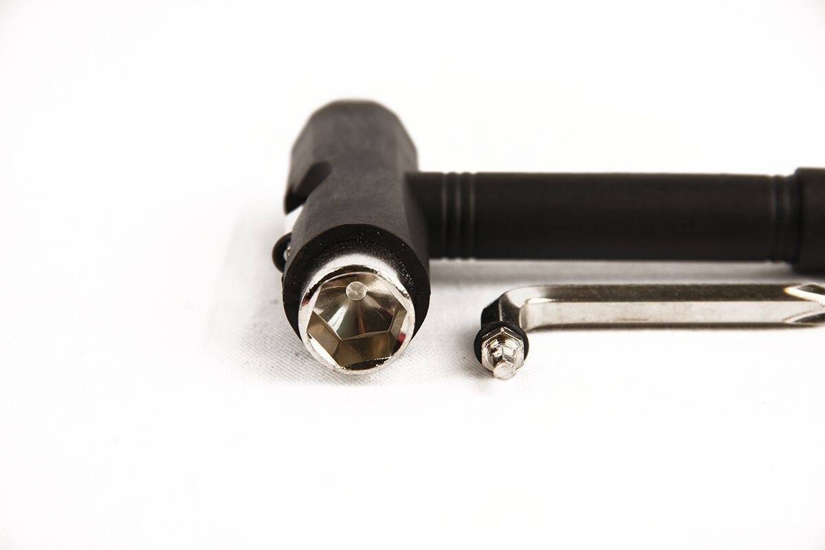 Black Skateboard T-Tool - All-in-One Multi-Function Skateboard Tool for Adjusting Trucks, Wheels & Bearings | Perfect for Skateboard Maintenance & On-the-Go Repairs