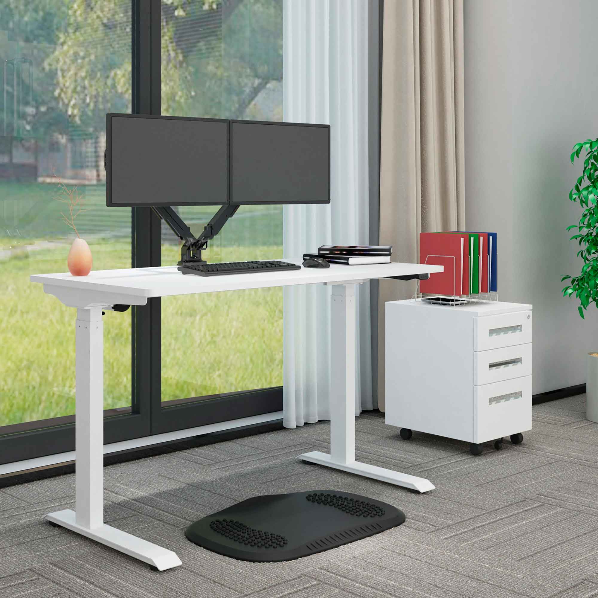 Electric Height Adjustable Sit Stand Desk - 47.2