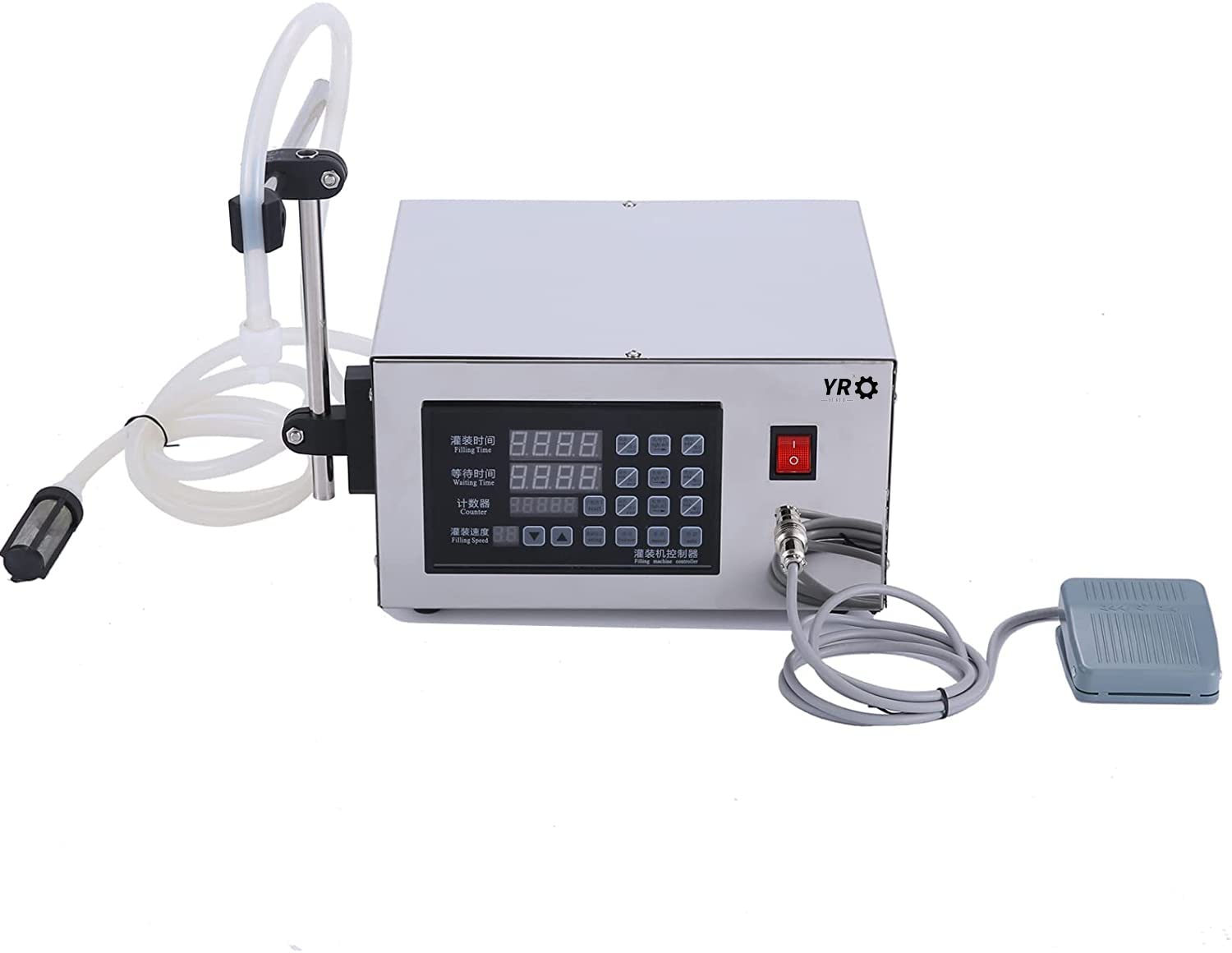 Automatic Digital Liquid Filling Machine for Water, Wine & Beverages - 2-3500ml Bottle Filler with Control Pump (GFK280) - Perfect for Home Brewing, Small Business & DIY Projects