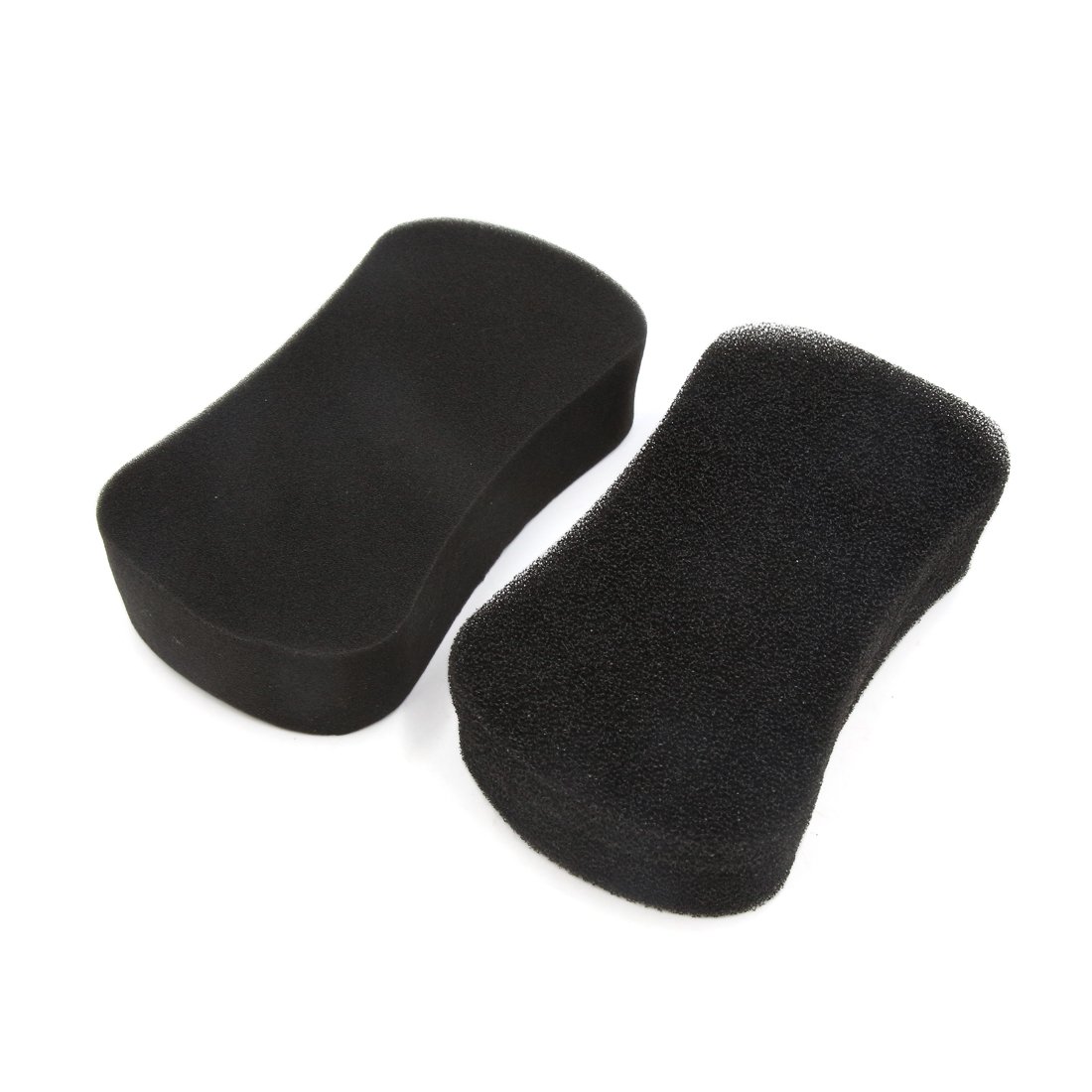 uxcell 2-Pack Black 8-Shaped Car Wash Sponge Pads - Durable Cleaning Tools for Auto Detailing & Household Use | Perfect for Car Washing, Dish Cleaning & Surface Scrubbing