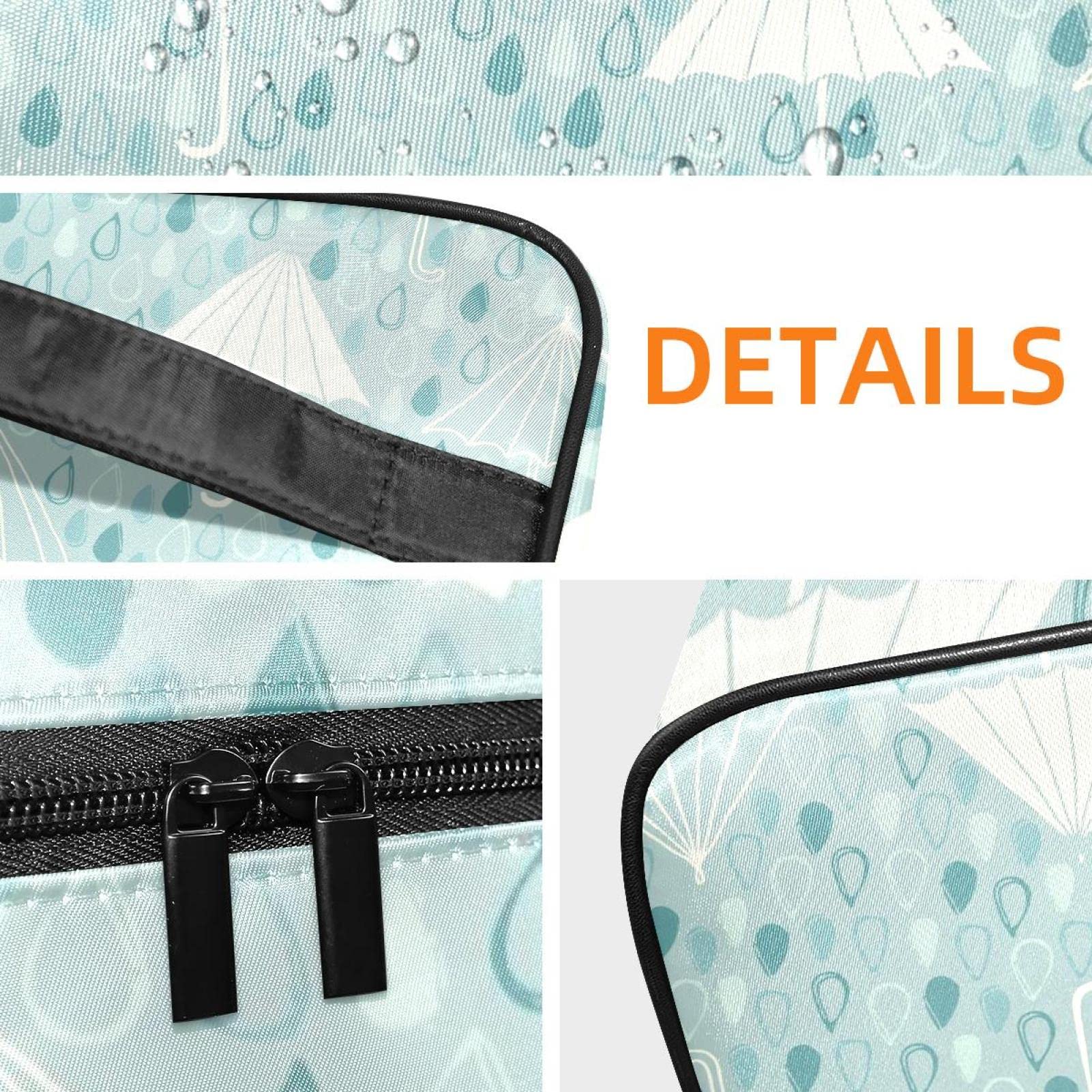 Waterproof Travel Makeup Bag Organizer - Portable Cosmetic Case for Women & Girls | Perfect for Rainy Days, Toiletries Storage & On-the-Go Beauty Essentials