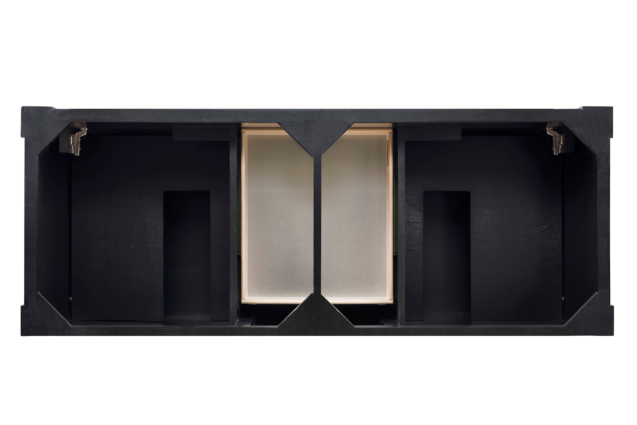 Brookfield 60-Inch Antique Black Double Vanity Bathroom Sink - Vintage Style Bathroom Furniture for Master Bath & Powder Room