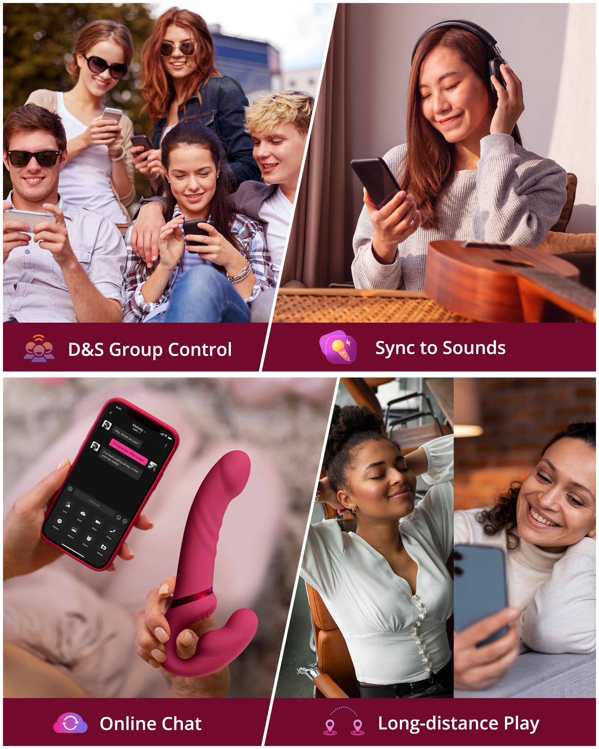 LOVENSE Lapis Strapless Strap-On Dildo - Double-Ended G-Spot Vibrator with Flexible Bulb & Remote Control - Vibrating Butt Plug & Clitoral Stimulator for Women & Lesbian Couples - Perfect for Couples Play, Solo Use & Long Distance Relationships