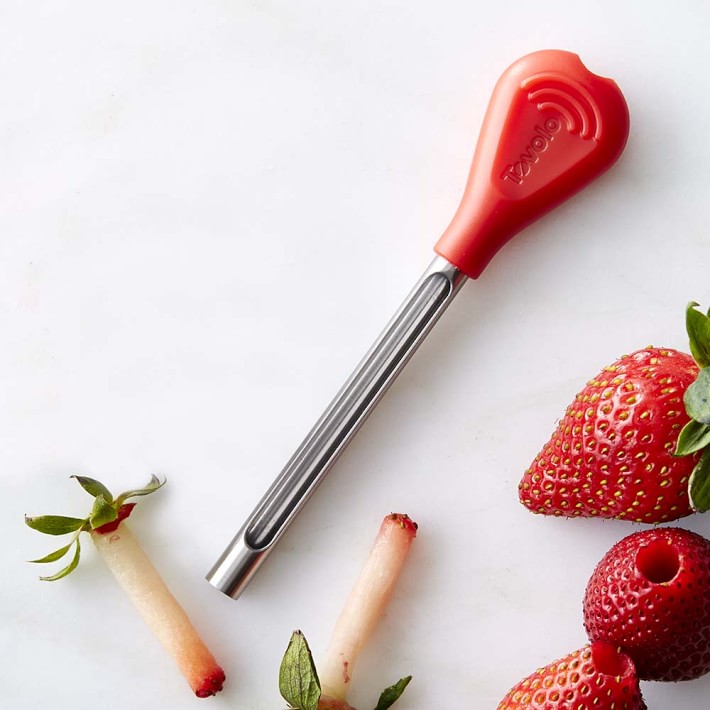 Tovolo Strawberry Huller - Stainless Steel Strawberry Corer & Stem Remover Tool for Fresh Fruit Prep - Perfect for Smoothies, Desserts, and Healthy Snacks