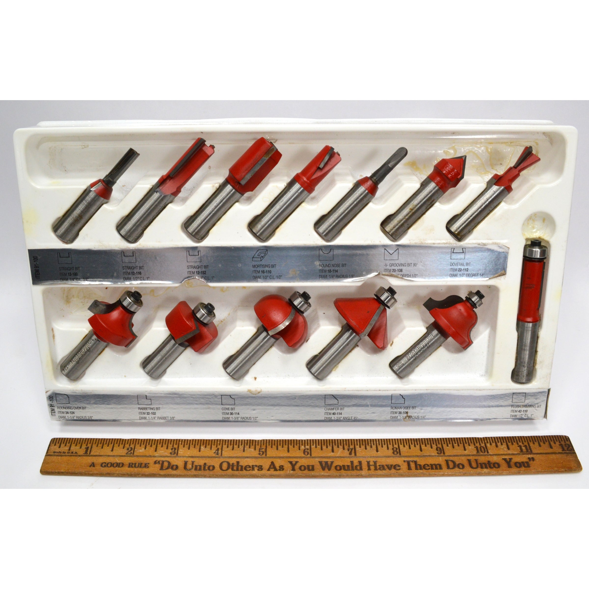 FREUD Premium Woodworking Router Bit Set #91-100 with 13 Specialty Bits & Storage Box – Perfect for DIY Projects, Cabinet Making, and Professional Woodworking