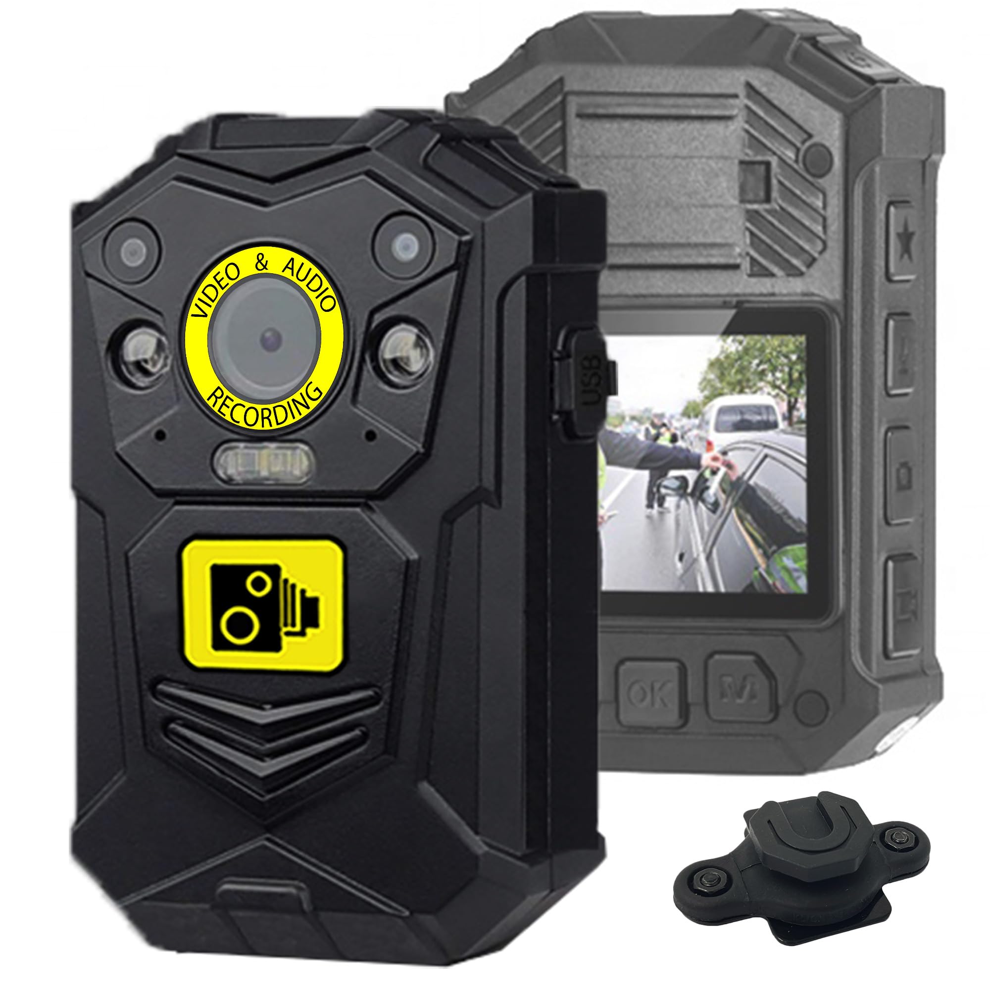 Recall Stealth 64GB Wearable Body Camera with Accessories - HD Recording, Night Vision for Security Guards, Bouncers, Law Enforcement & Personal Safety | Ideal for Night Patrols, Crowd Control & Evidence Collection