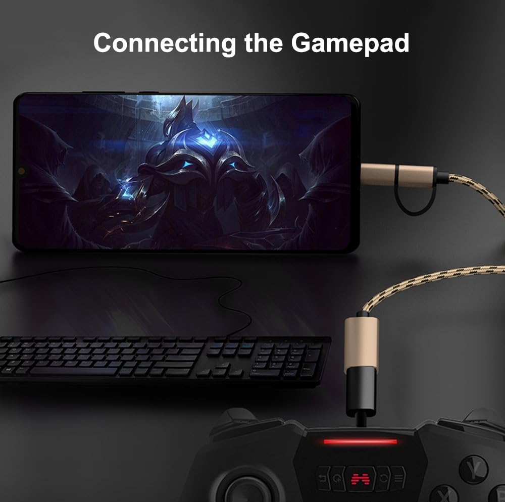 2-in-1 USB C/Micro to USB Adapter - Compatible with Samsung Galaxy & Pixel for Fast Data Transfer