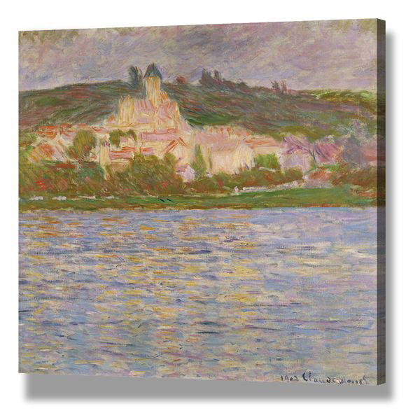 Claude Monet Waterloo Bridge at Sunset Wall Art Decor - Premium Canvas Print for Living Room, Bedroom & Office - Famous London Landscape Painting Home Decor Gift