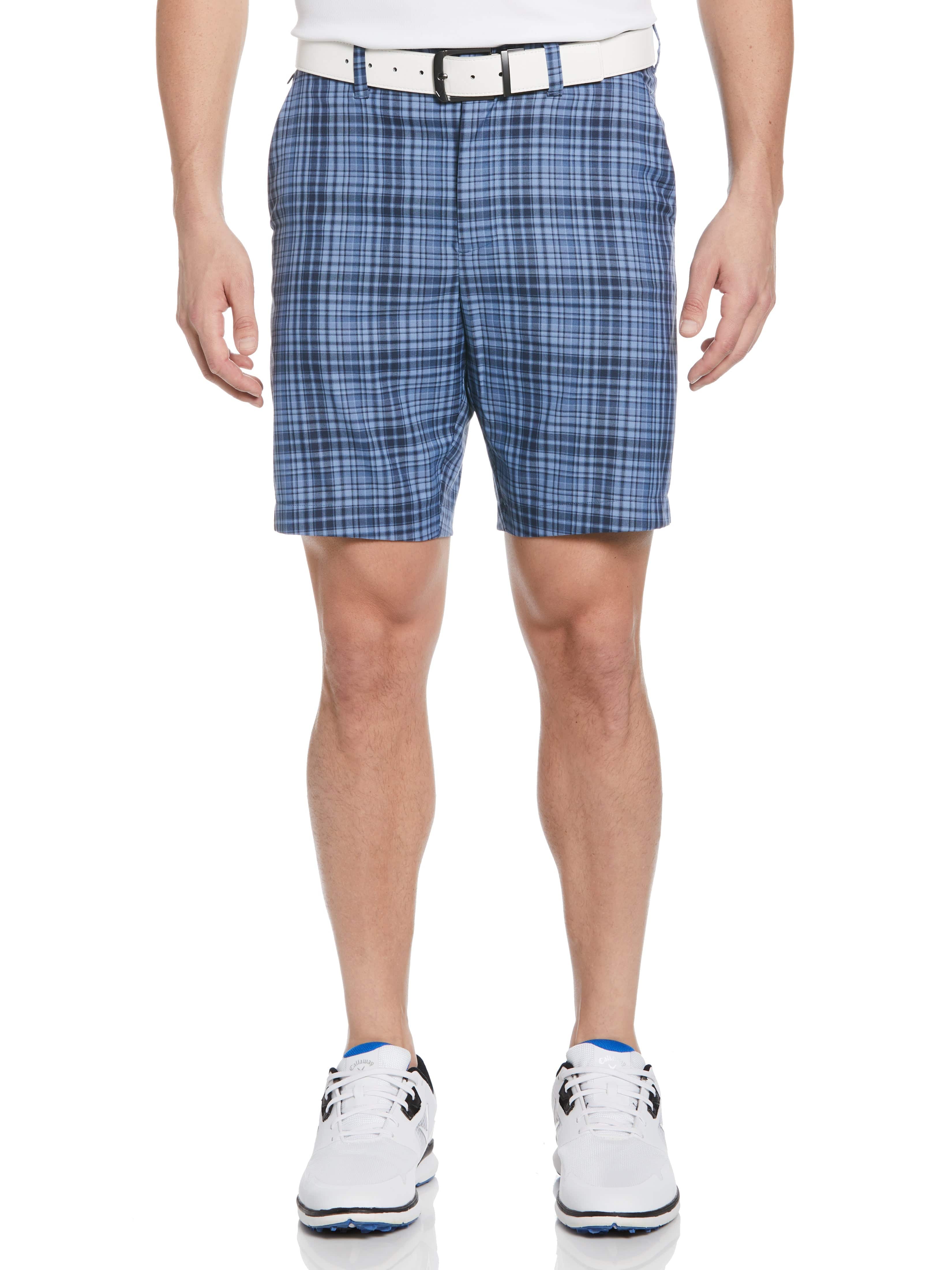 Men's Comfortable Sun-Worn Plaid Ergo Shorts - Breathable & Lightweight for Outdoor Activities, Hiking, and Casual Wear