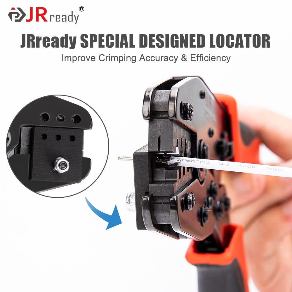 JRready ACT-LY-16DT Deutsch Crimp Tool - Professional Open Barrel Terminal Crimper for DT Connectors (16 Size, 18-14AWG) | Ideal for Automotive Wiring, Electrical Repairs & DIY Projects