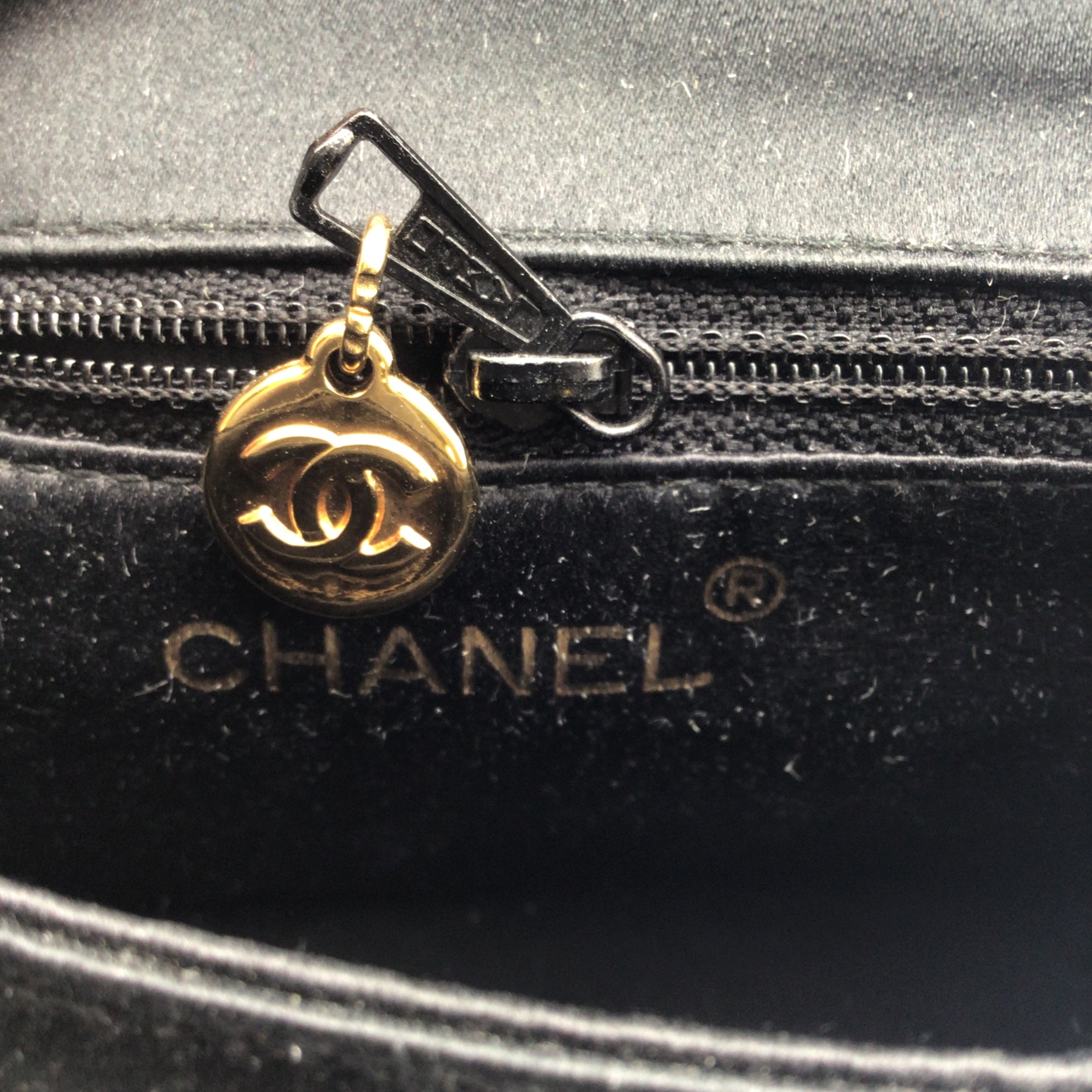 Chanel Black Bead Embellished Satin Mini Shoulder Bag for Women | Luxury Evening Clutch | Perfect for Parties, Weddings & Special Occasions