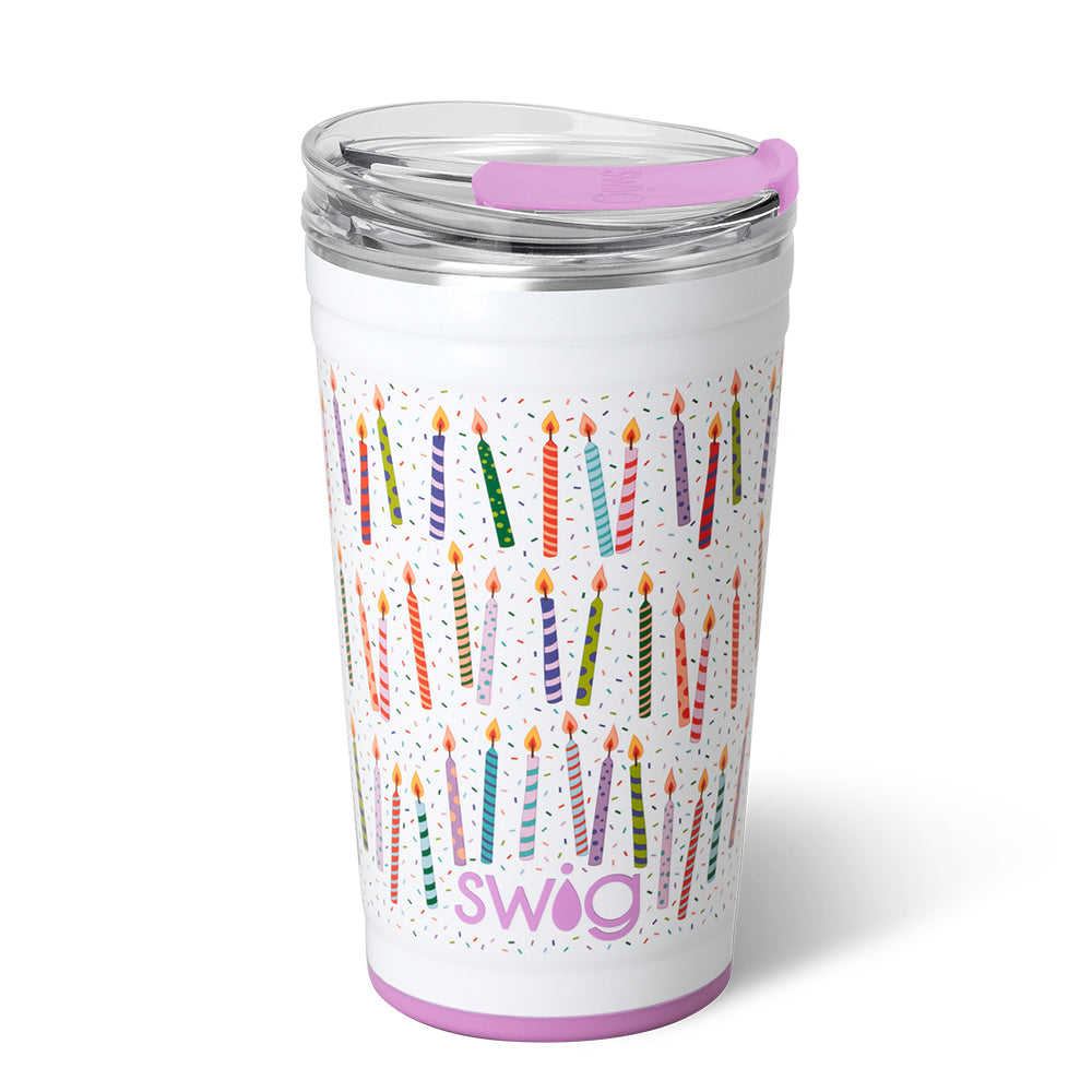 24oz Make a Wish Party Cup - Colorful Plastic Tumblers for Birthday Celebrations, Baby Showers & Special Events