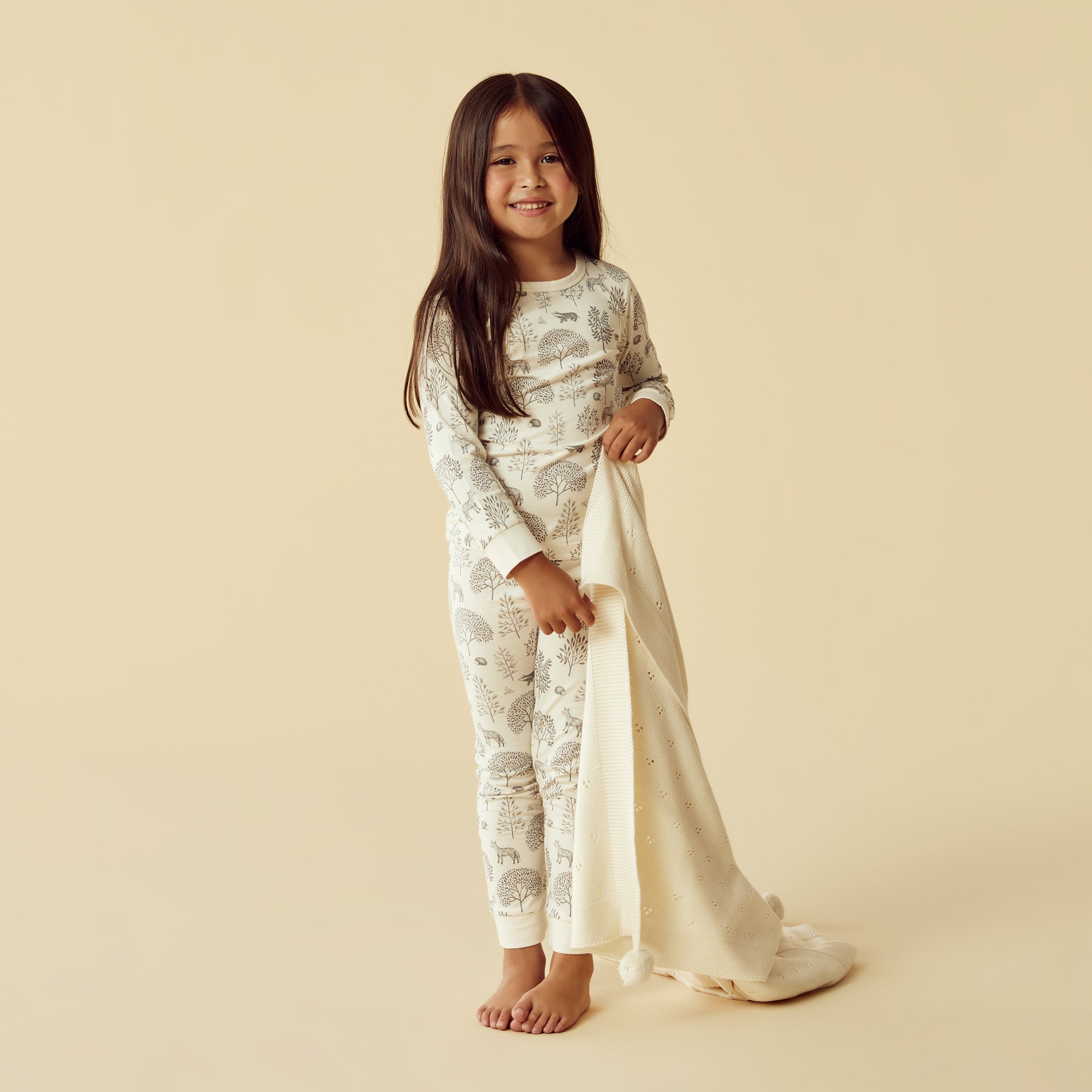 Organic Cotton Long Sleeve Pajama Set for Women - Soft & Comfortable Sleepwear - Perfect for Winter Nights, Lounging & Cozy Home Wear