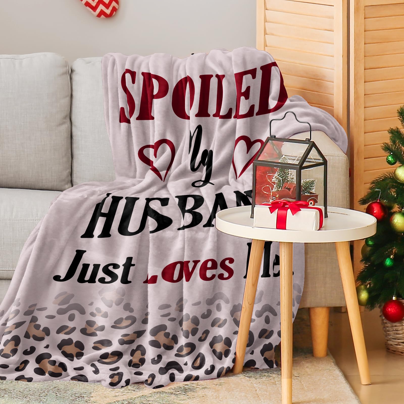 Premium 60x50in Soft Throw Blanket for Wife - Valentine's Day, Anniversary & Birthday Gifts for Her - Cozy Christmas & Mother's Day Present - Perfect for Cuddling on Couches, Beds & Movie Nights