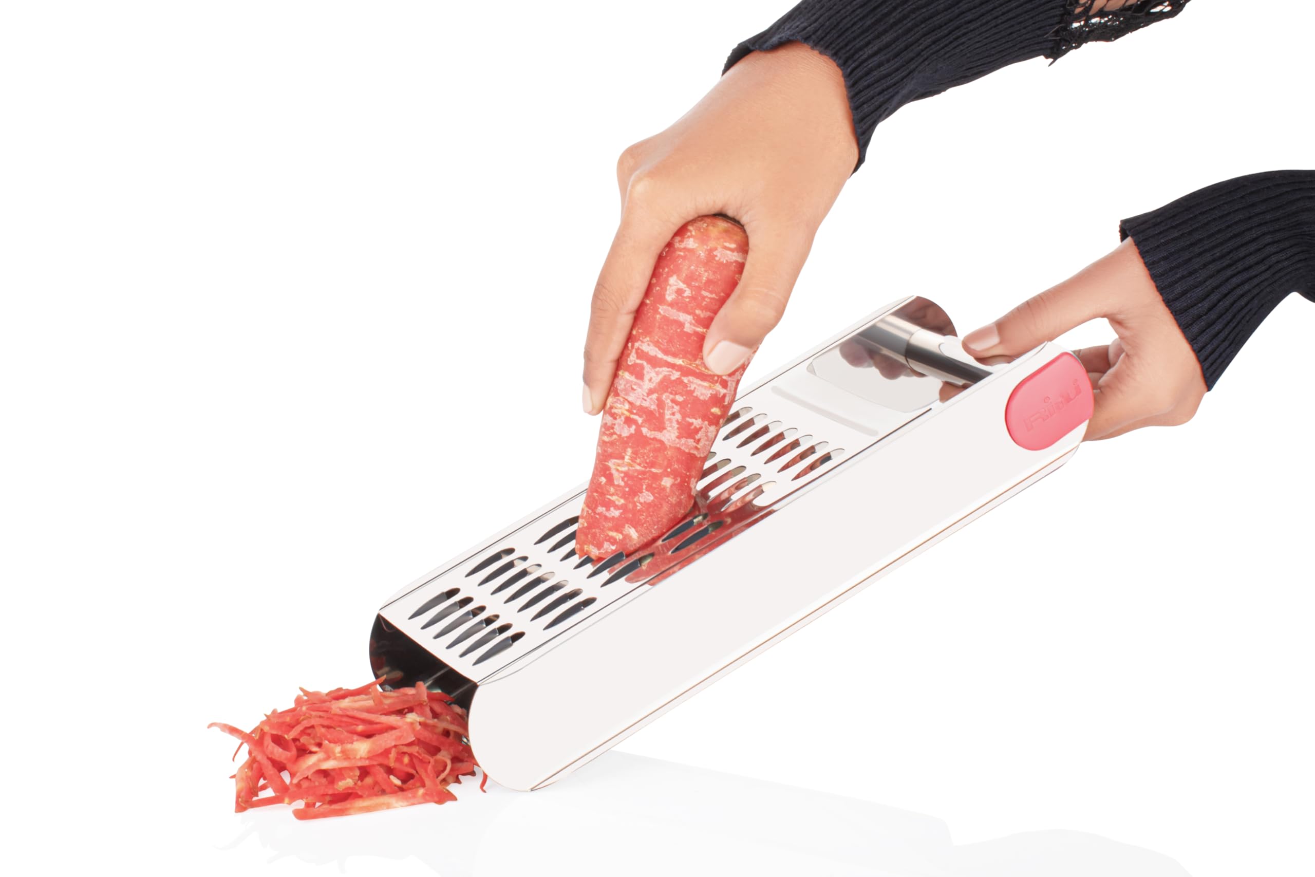 Ritu J-351 Jumbo Slicer - 2-in-1 Stainless Steel Vegetable & Potato Chip Wafer Slicer, Crusher Grater & Sharp Cutter for Snack Making - Multipurpose Kitchen Tool (Silver) - Perfect for Homemade Chips, Salad Prep & Party Snacks