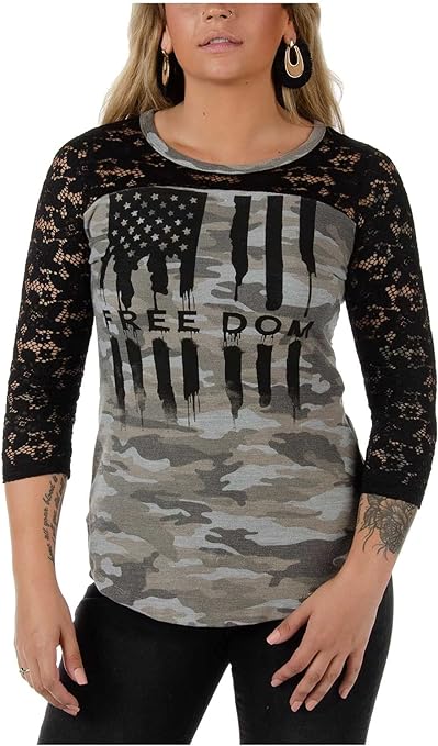 Bleeding Freedom Flag Thermal Shirt - Patriotic American Distressed Style for Men & Women - Perfect for 4th of July, Veterans Day & Political Rallies