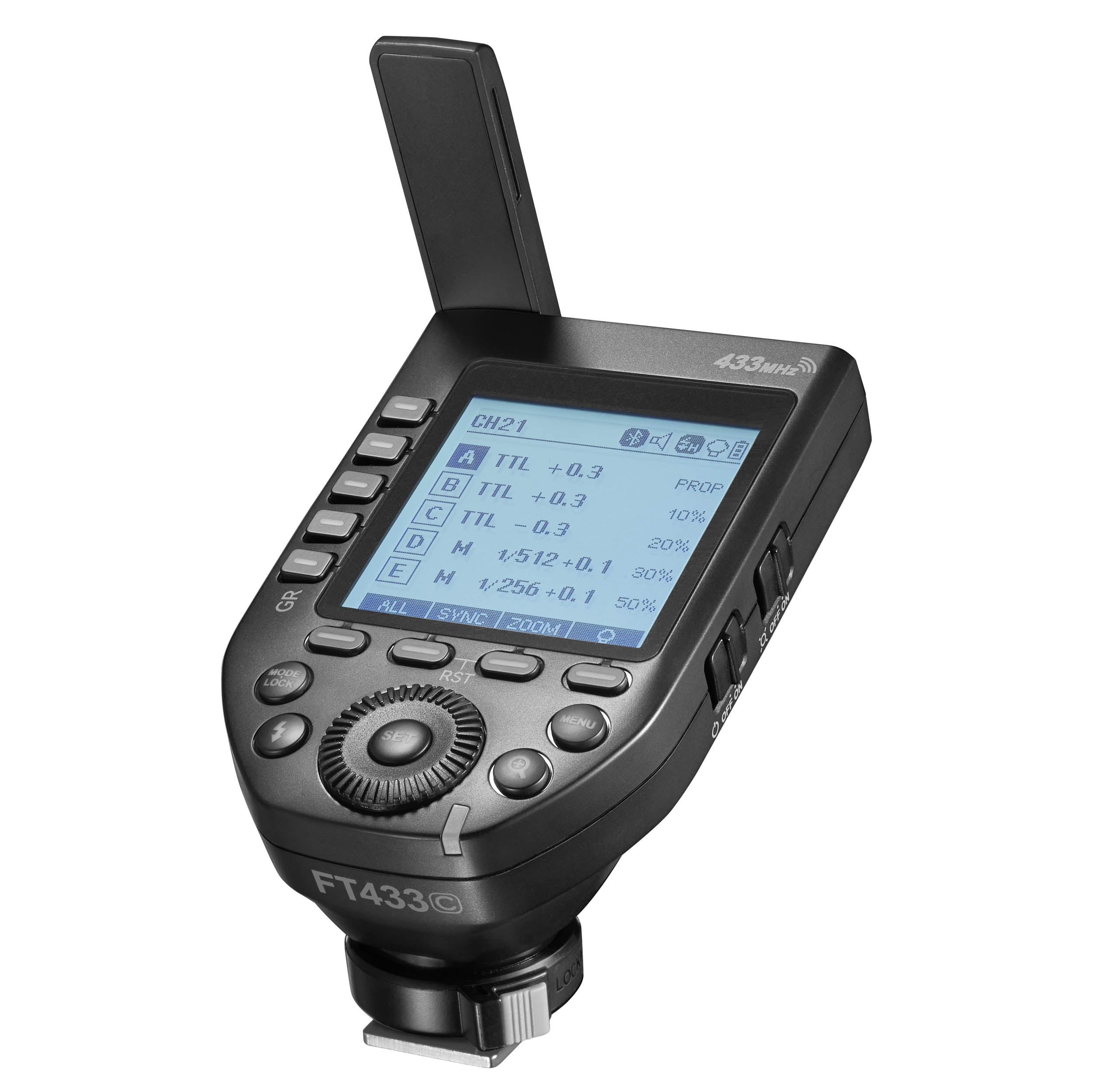 FT433 433MHz Wireless Flash Trigger & Receiver Set with App Control - Perfect for Studio Photography, Outdoor Shoots, and Remote Lighting Control