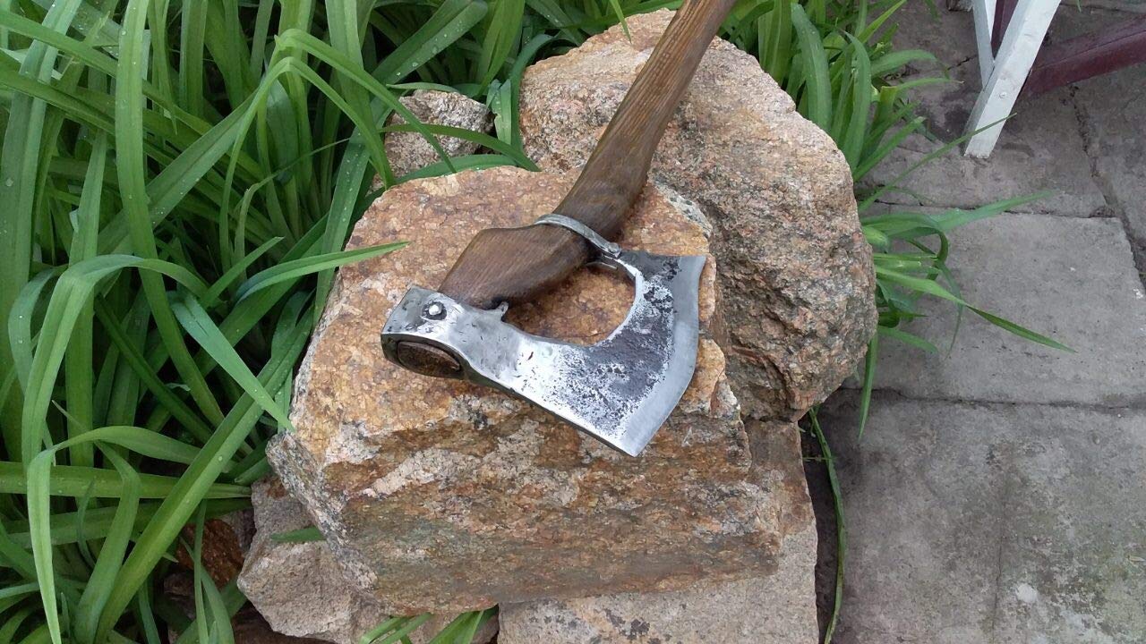 Viking Axe Hatchet - Hand Forged Medieval Axe for Men | Unique Birthday Gift, 6th Anniversary Present & Handyman Tool | Perfect for Camping, Woodworking & Outdoor Adventures