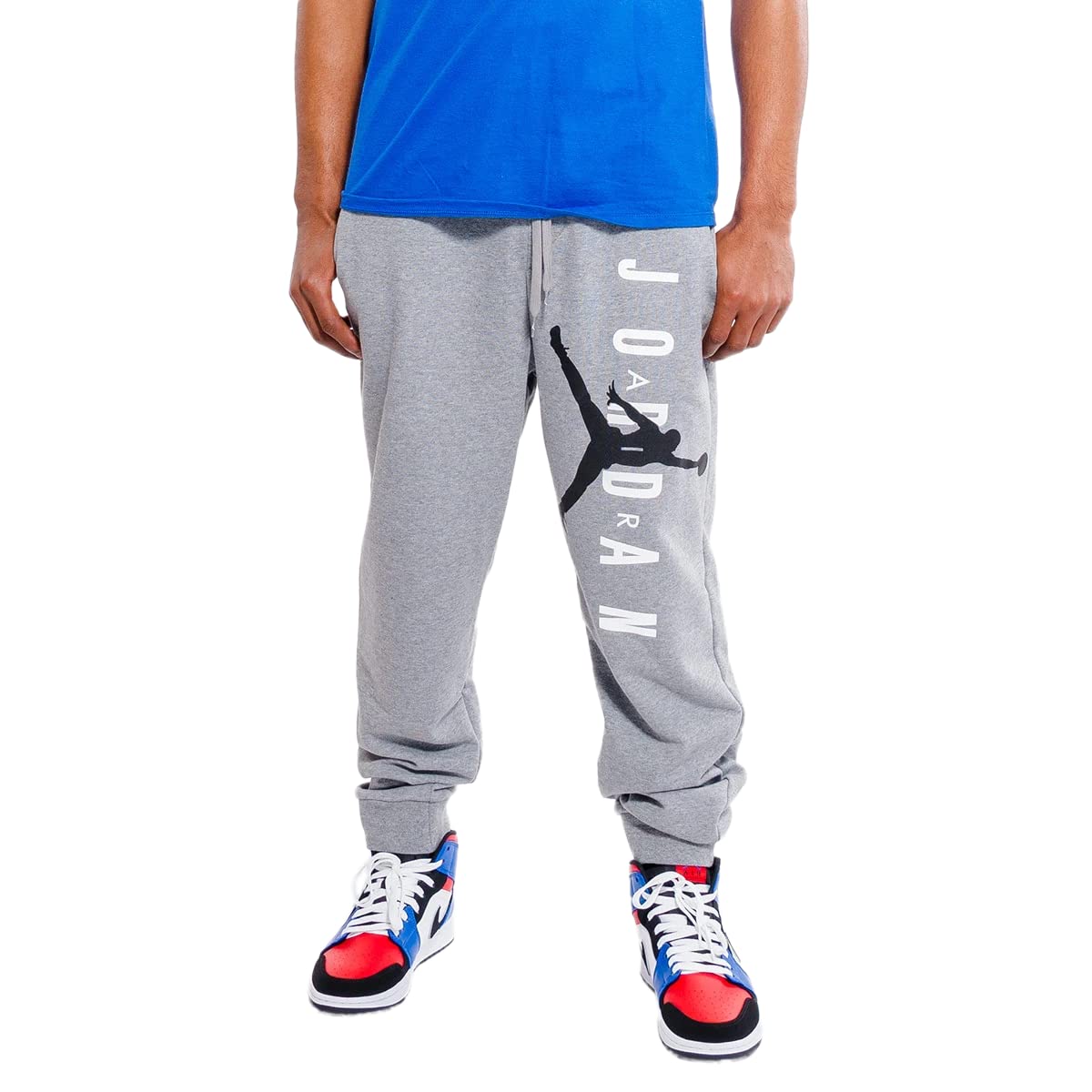 Jordan Jumpman Air Heather Grey/White Joggers - Men's Athletic Sweatpants for Running, Gym & Casual Wear | Comfortable & Stylish Basketball Pants