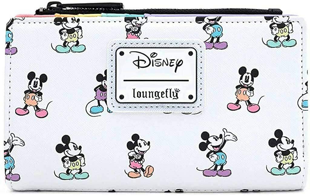 Loungefly Mickey Mouse Pastel Poses Wallet - Cute Disney Character Wallet for Women & Girls - Perfect for Theme Parks, Shopping & Everyday Use