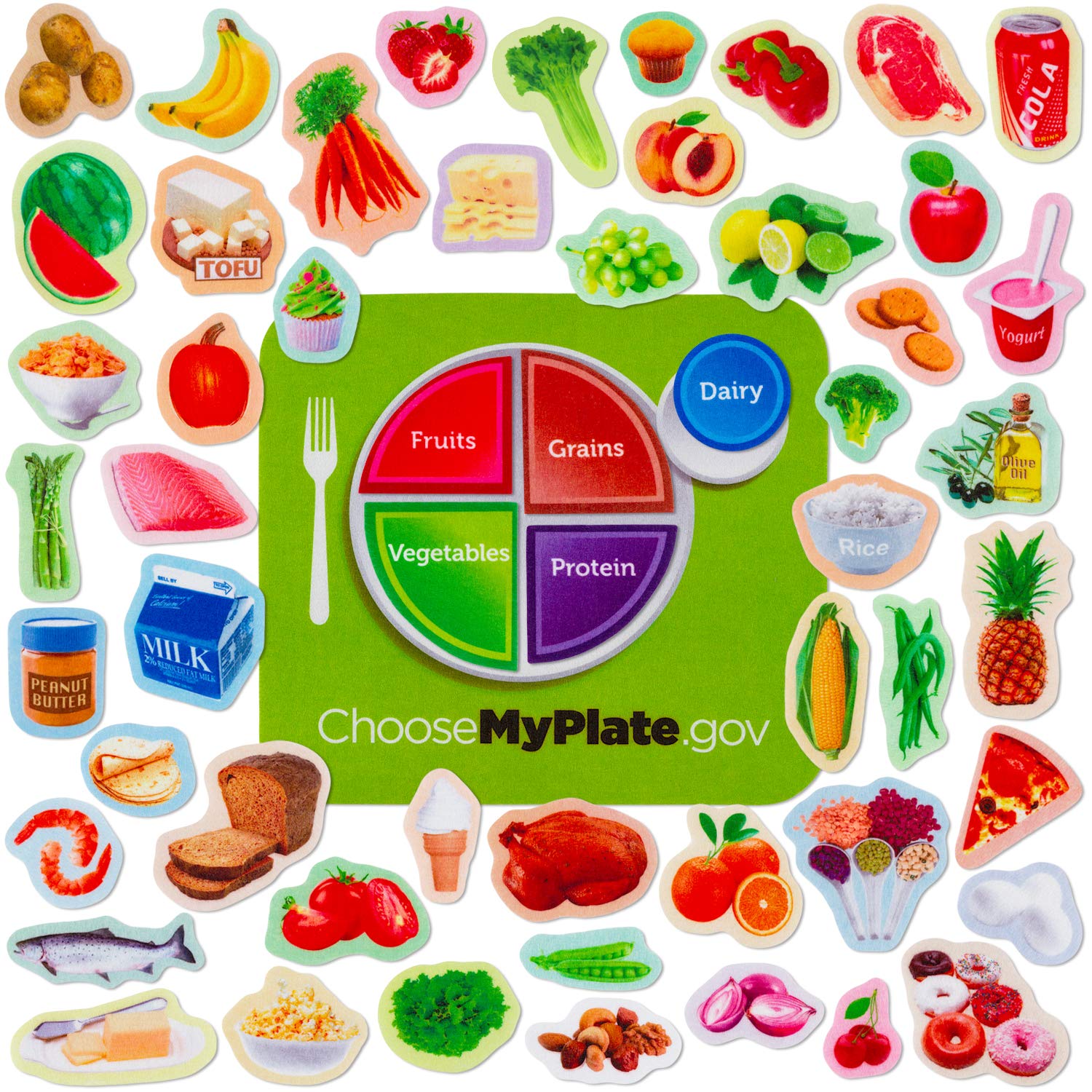 My Plate Precut Flannel & Felt Board Figures Set - 56 Pieces for Early Childhood Education | Perfect for Storytelling, Classroom Activities & Homeschool Learning