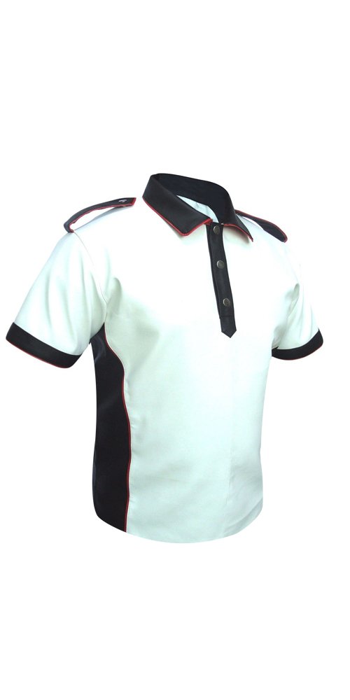 Men's Genuine White Leather Shirt - Premium Quality Gay Fashion for Casual & Nightlife Outfits