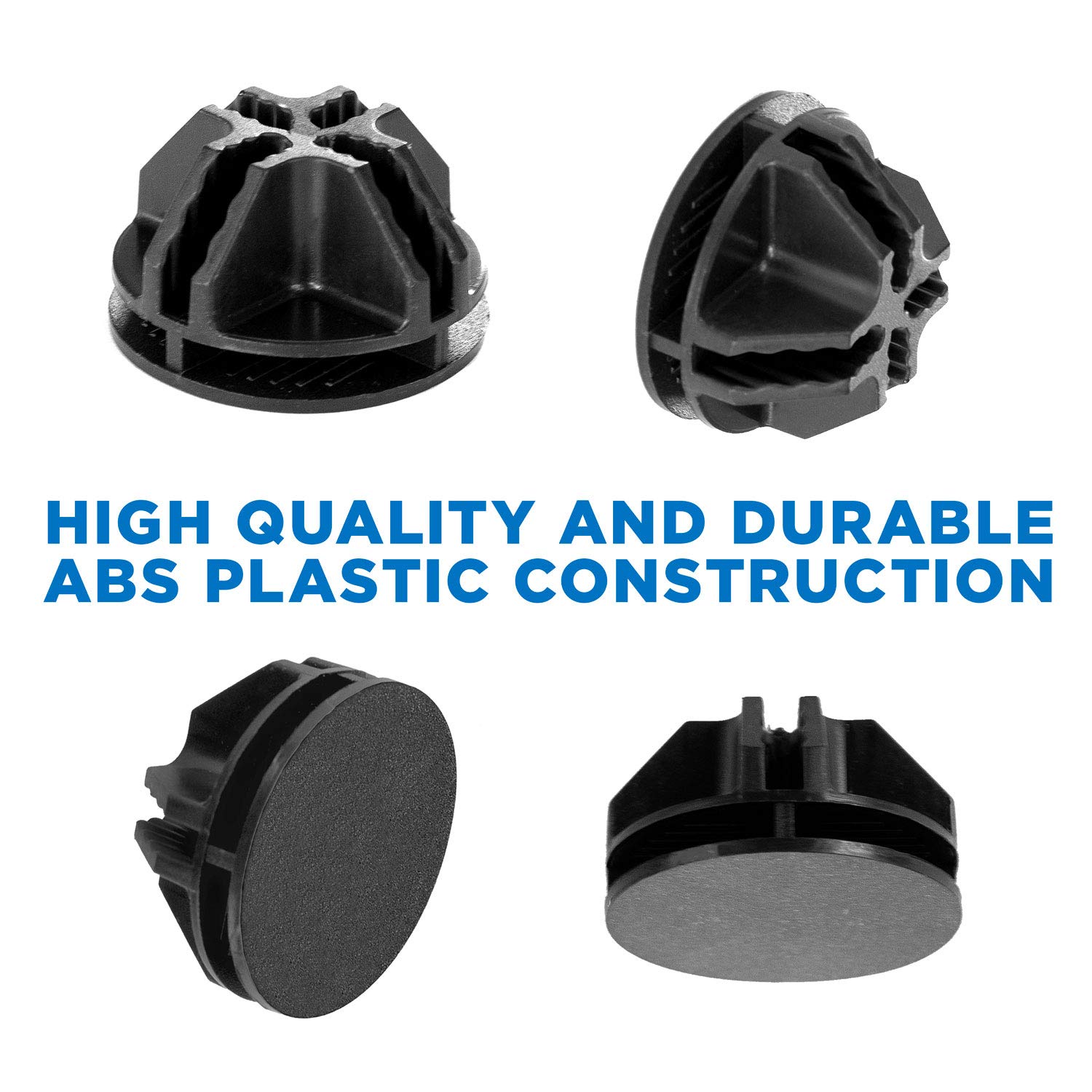 24-Piece Black Storage Cube Connectors for Modular Organizers - Fits 0.16