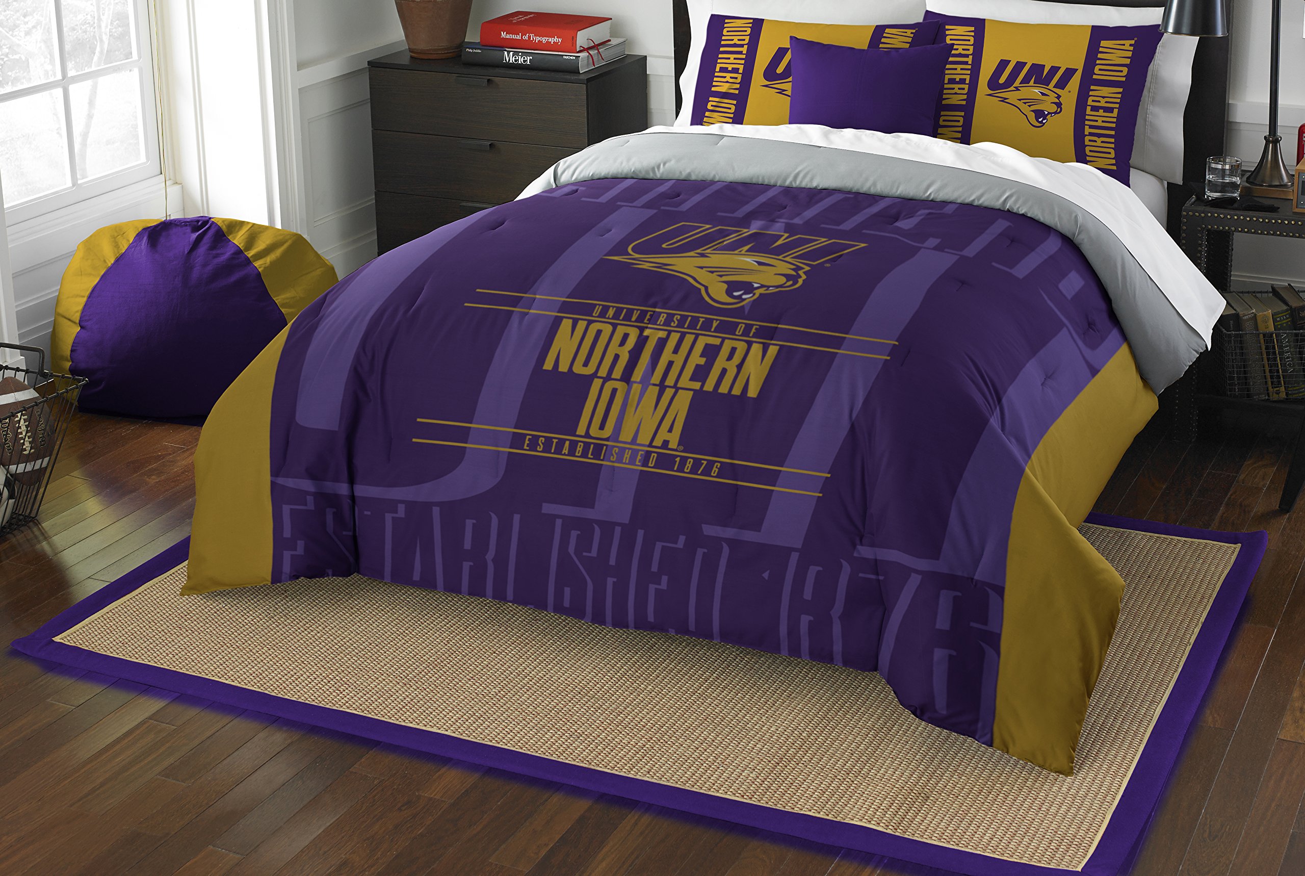 Northwest NCAA Unisex Comforter and Sham Set - Soft College Bedding for Dorms, Bedrooms & Gifts - Officially Licensed Team Colors