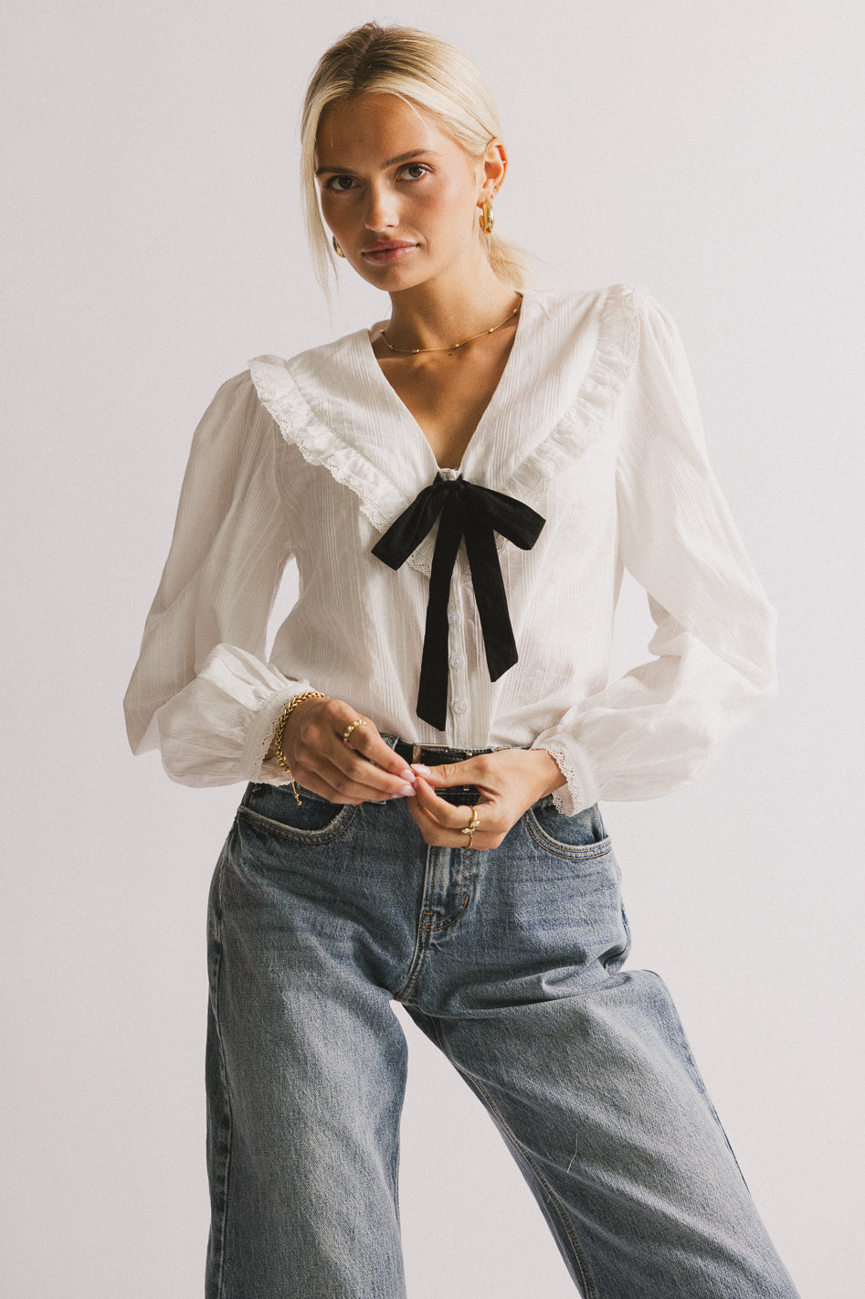 Otis Collared Blouse for Women - Stylish Button Down Shirt for Office & Casual Wear | Perfect for Work, Date Night & Everyday Outfits