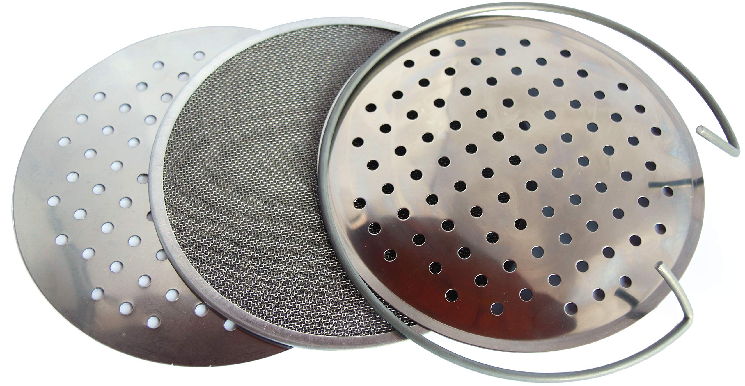 Premium Extra Large Stainless Steel Mesh Strainer - Fine Filter for Milk, Maple Syrup, Coffee & Beverages | Heavy Duty Kitchen Sieve for Canning, Brewing & Food Prep