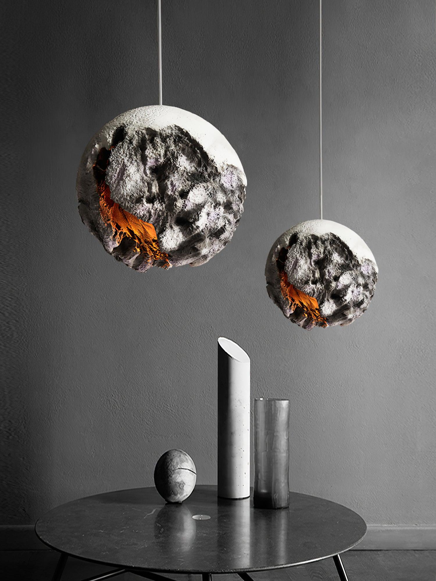Unique Irregular Planet Pendant Light - Modern Celestial Decor for Living Room, Bedroom & Dining Area