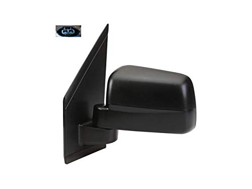Heated Left Driver Side Power Mirror with Textured Finish - Compatible with 2010-2013 Ford Transit Connect - Perfect for Winter Driving & Enhanced Visibility