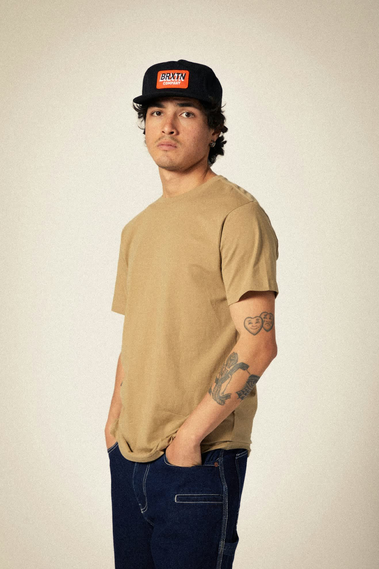 Premium Cotton Short Sleeve Tailored T-Shirt for Men - Comfortable Khaki Casual Shirt for Everyday Wear, Office & Outings