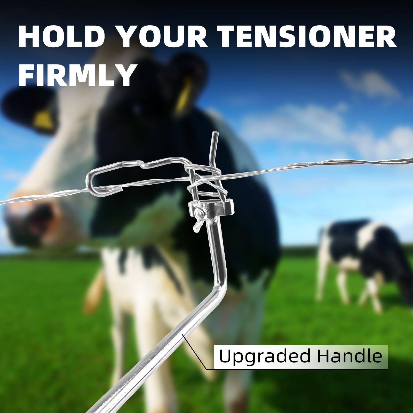 20PCS Fence Wire Tensioner Kit with Handle - Heavy Duty Barbed Wire Tightener Tool for Farm, Ranch & Garden Fencing - Perfect for DIY Fence Repair and Livestock Enclosure Installation