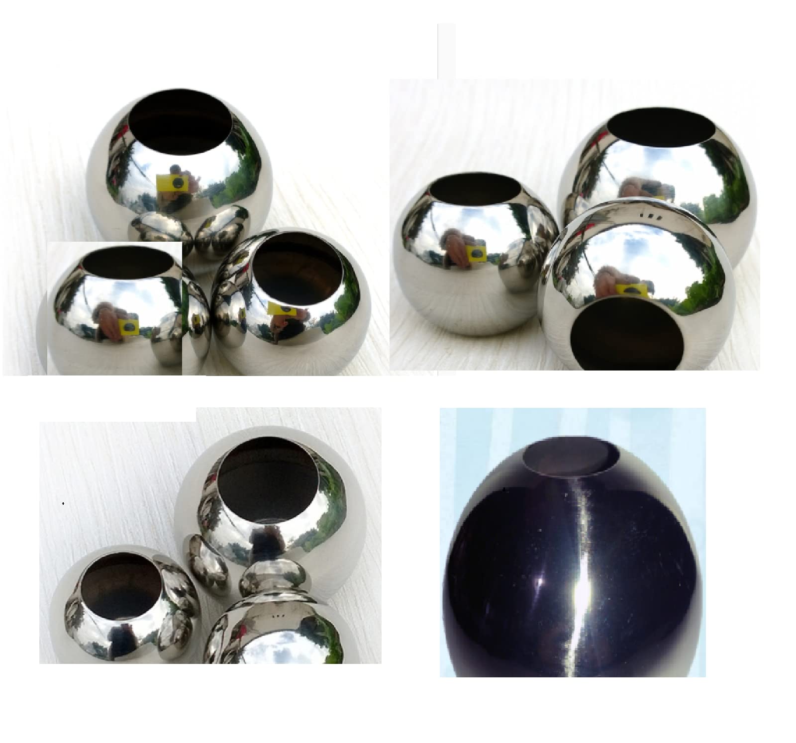 Stainless Steel Drill Ball 2pcs - 28mm Diameter Half Hole Nut Ball for 3mm-12mm Drills, ½ Depth Hole - M283mm2PCS - Perfect for DIY Projects, Metalworking, and Industrial Applications