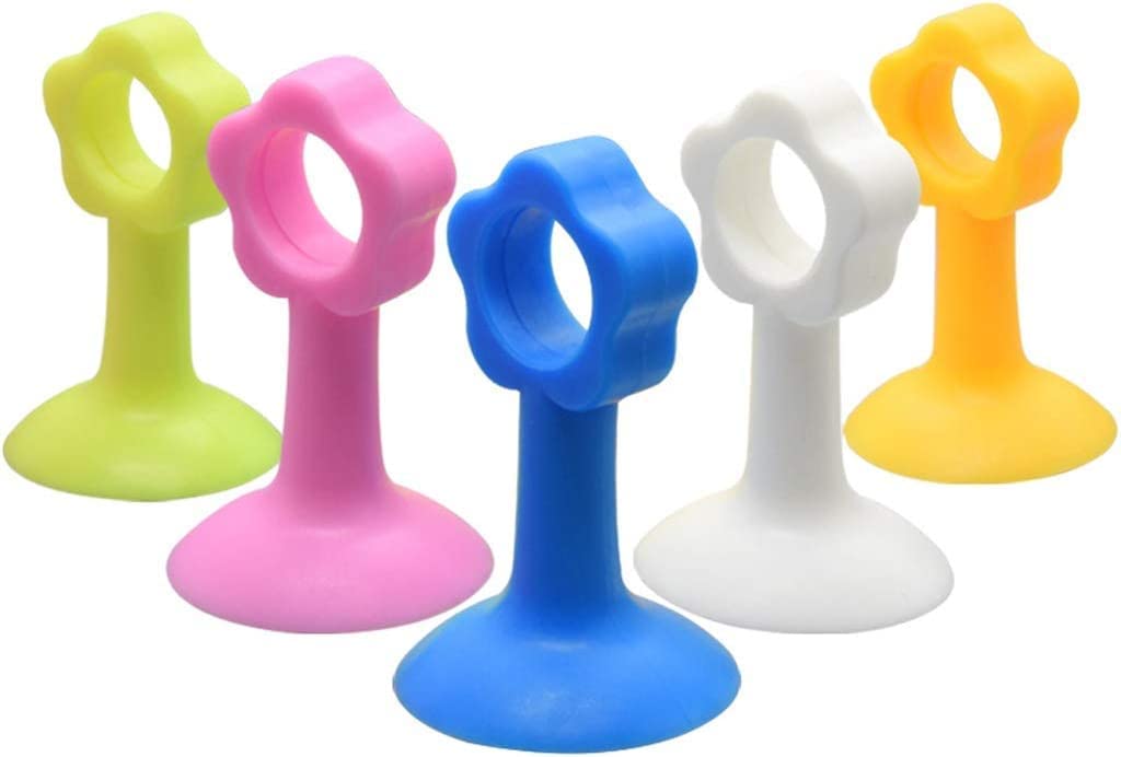 5PCS Flower Door Stopper - Rubber Bumper Guard for Silent & Safe Door Protection - Home & Office Use