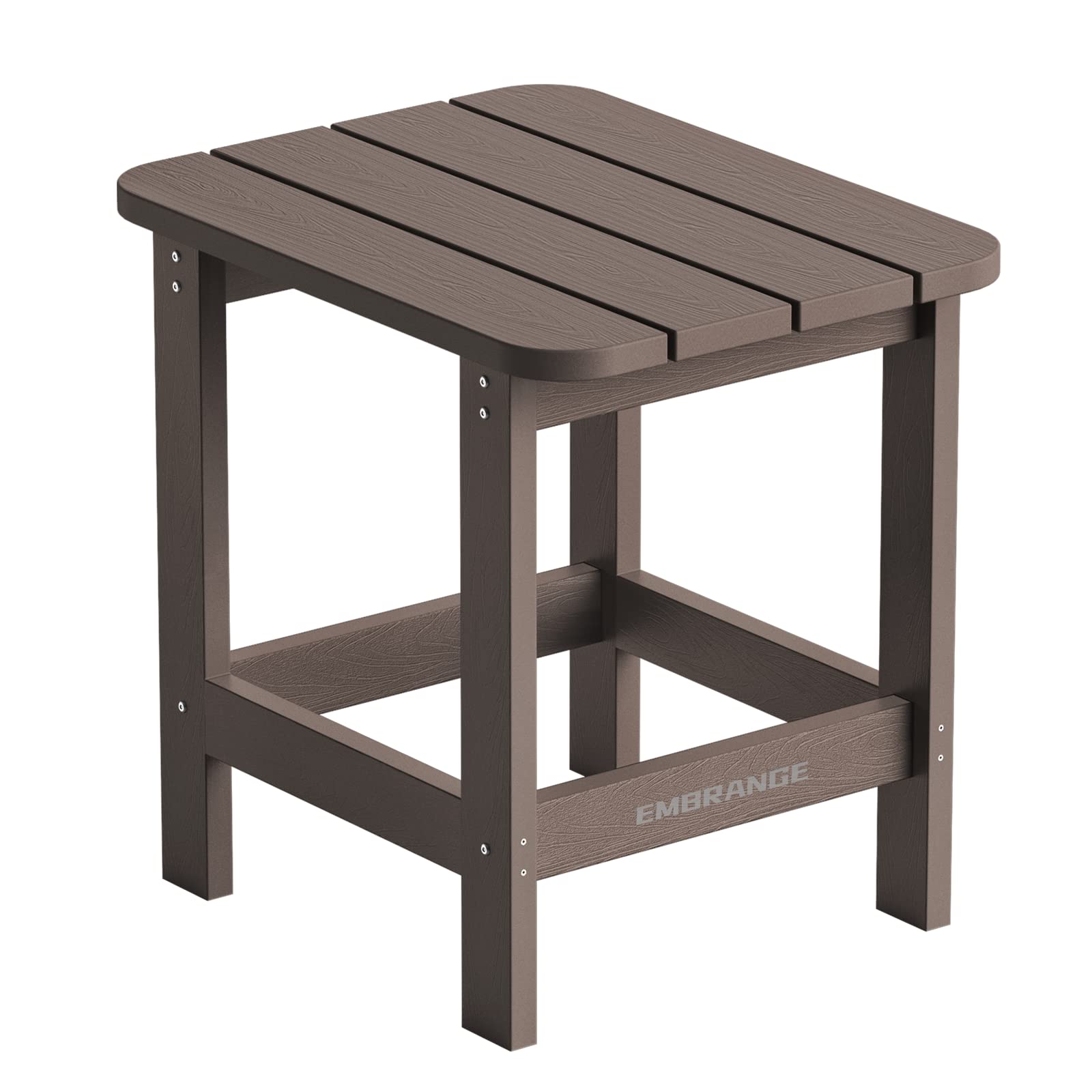 EMBRANGE Polystyrene Adirondack Outdoor Side Table - Weather Resistant Coffee Table for Patio, Garden & Poolside - Perfect for Outdoor Relaxation & Entertaining