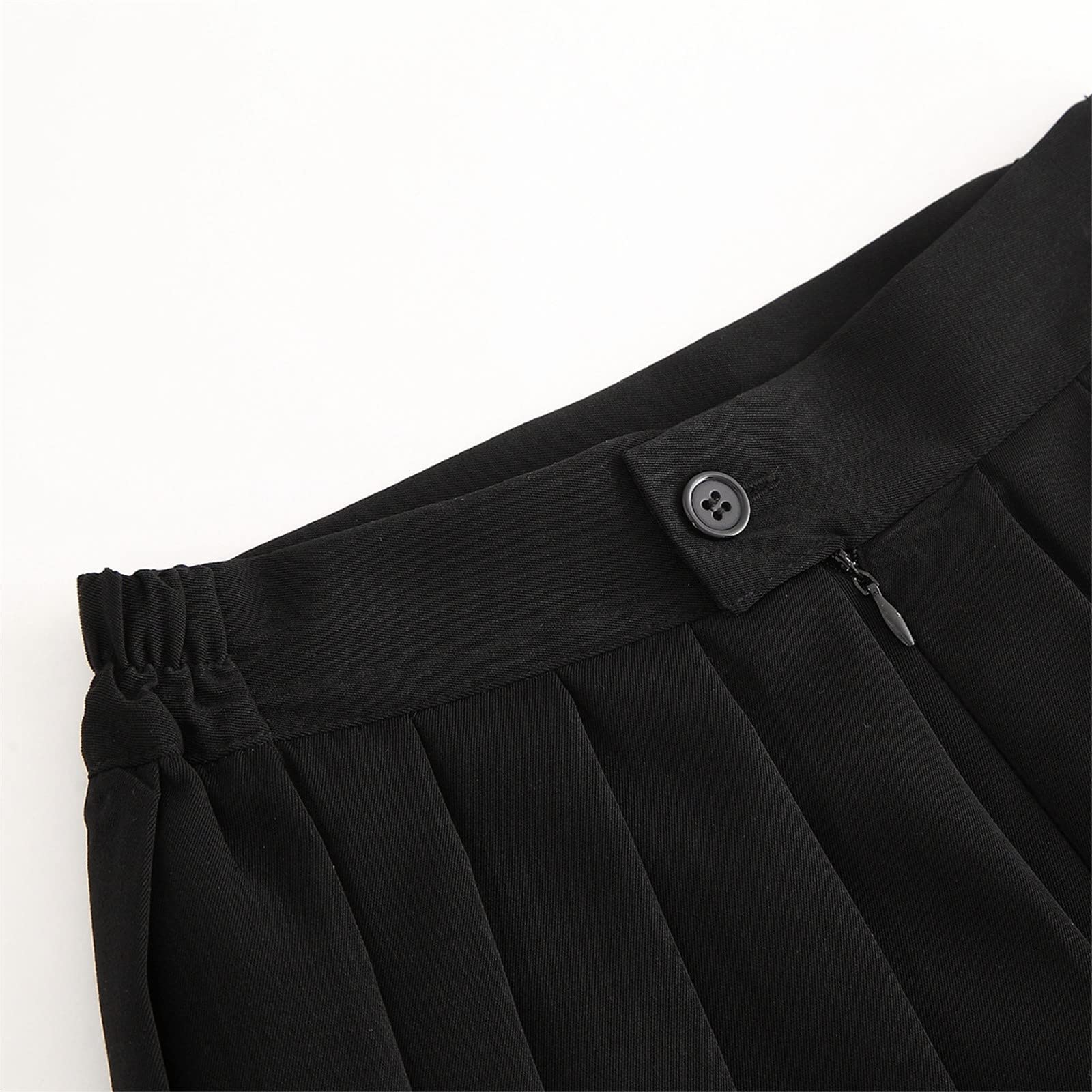 Women's Stretchy Flared Pleated Skirt - High Waist A-Line Skirt for School, Tennis & Casual Wear - Soft Solid Color Skirt for Women & Girls - Perfect for Academic, Office & Everyday Outfits