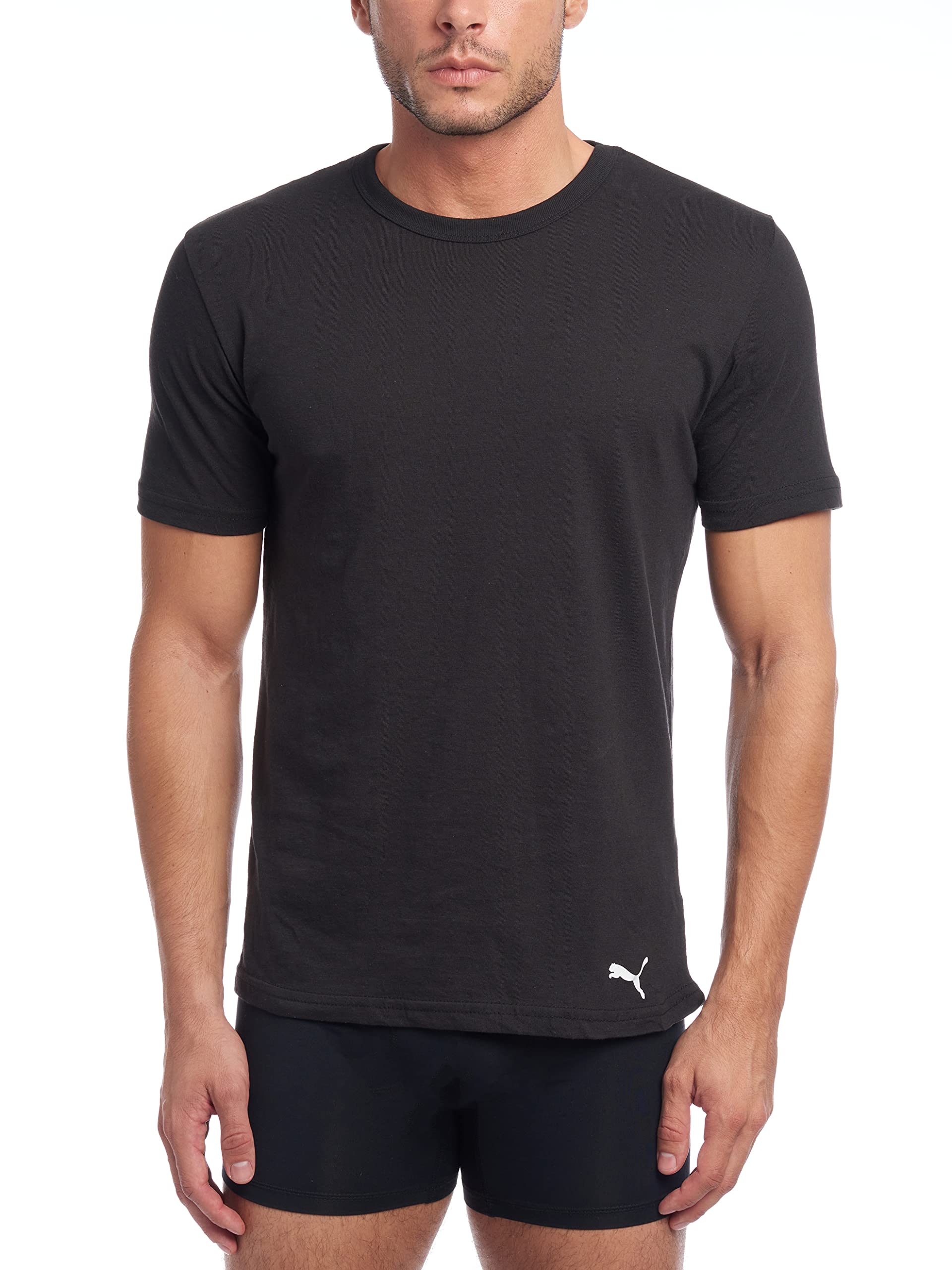 PUMA Men's 3 Pack Crew Neck T-Shirts - Soft Cotton Casual Tees for Everyday Wear, Gym & Sports | Comfortable Fit Short Sleeve Shirts for Men