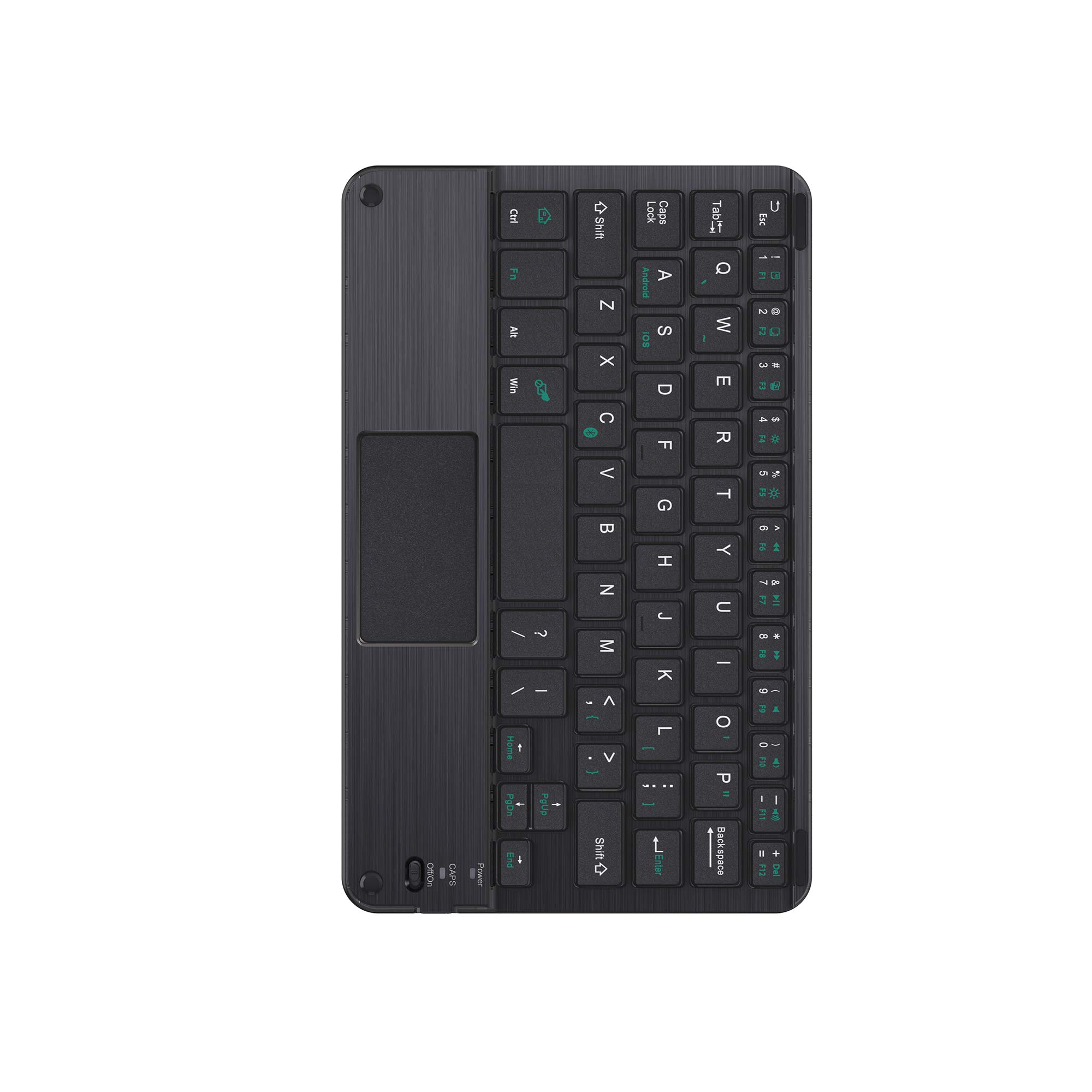Universal 7-8 Inch Tablet Keyboard Case with Adjustable Stand - Multi-Angle Viewing, Pencil Holder & Bluetooth Keyboard for Apple iPad, Android, Windows Tablets (Black) | Perfect for Work, Study & Travel