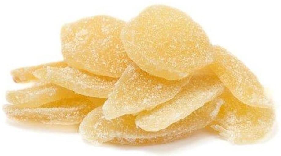 **Organic Crystallized Ginger Slices – 2.5 Lbs Bulk Bag | Natural Candied Dried Ginger Chews, Vegan, Kosher, Unsulphured, No Artificial Colors – Healthy Snack for Digestion, Nausea Relief & Baking**    *(Perfect for Tea Time, Baking Recipes, Travel Snacks & Motion Sickness Relief)*