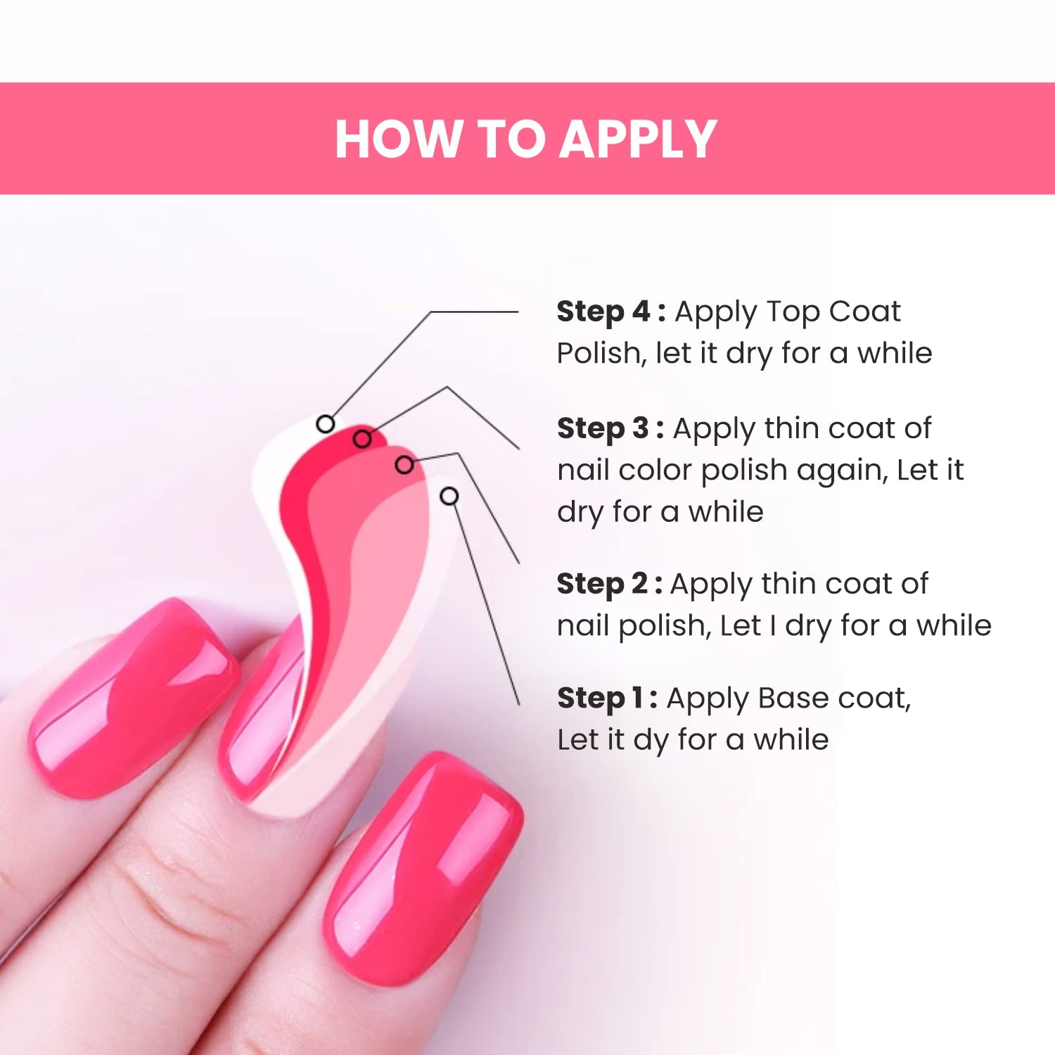 Verymiss Premium Nail Polish 9.5ml Top Coat - Long Lasting Shine for Manicures
