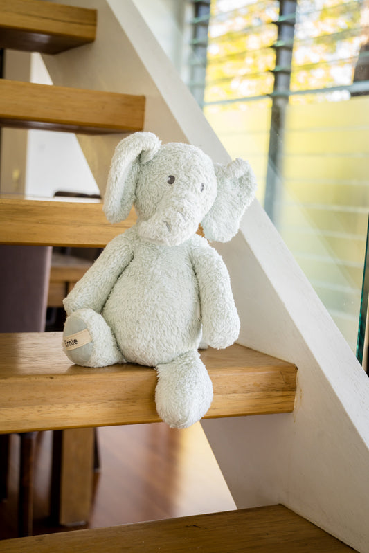 Ernie the Elephant Organic Plush Toy - Soft Eco-Friendly Stuffed Animal for Kids | Perfect for Nursery Decor, Baby Shower Gifts & Cuddling