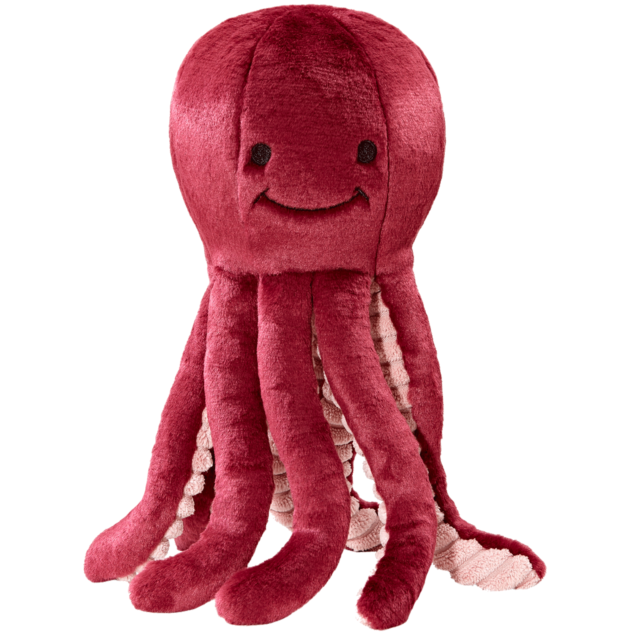 Fluff & Tuff Olympia Octopus Dog Toy - Durable Red Plush Chew Toy for Medium & Large Dogs - Perfect for Fetch, Tug-of-War & Cuddling Playtime