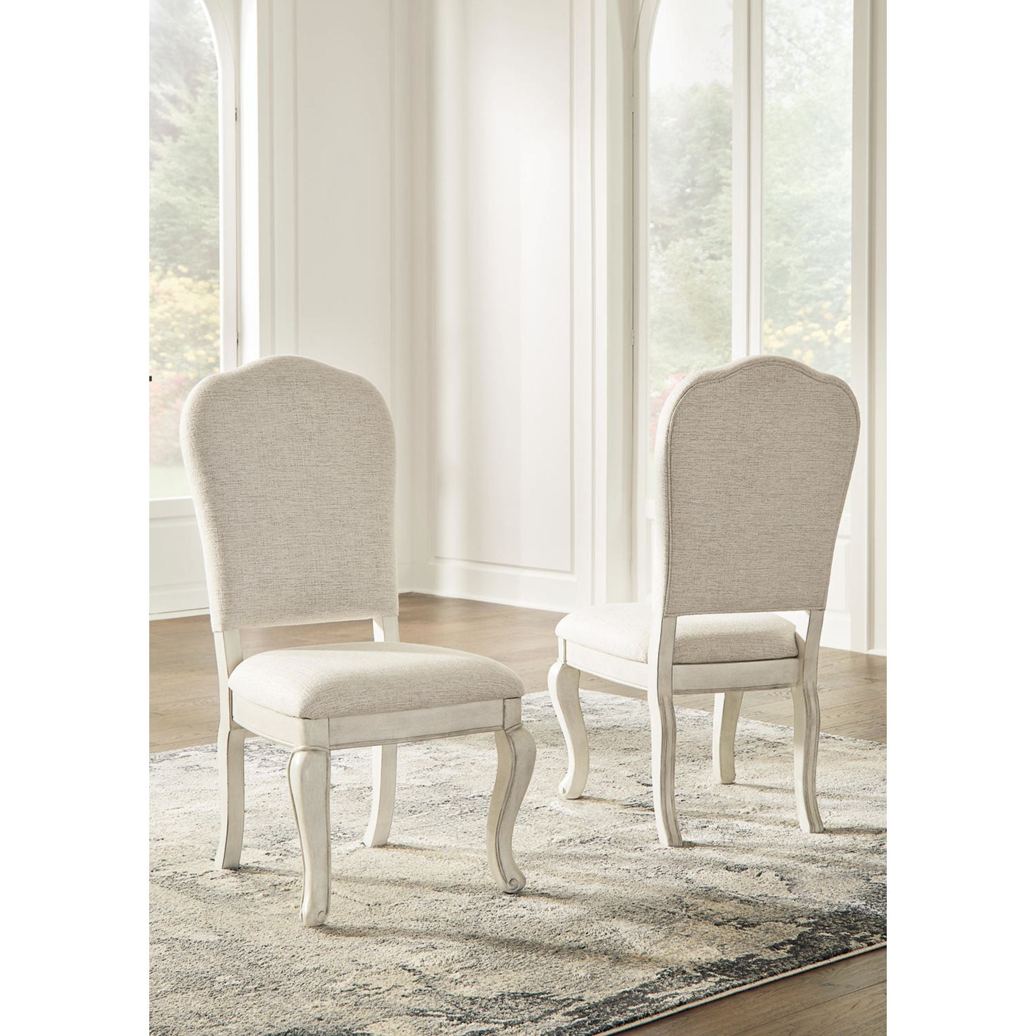 Arlendyne Side Chair - Antique White Wooden Dining Chair (D980-01) - Perfect for Kitchen, Dining Room, and Office Use