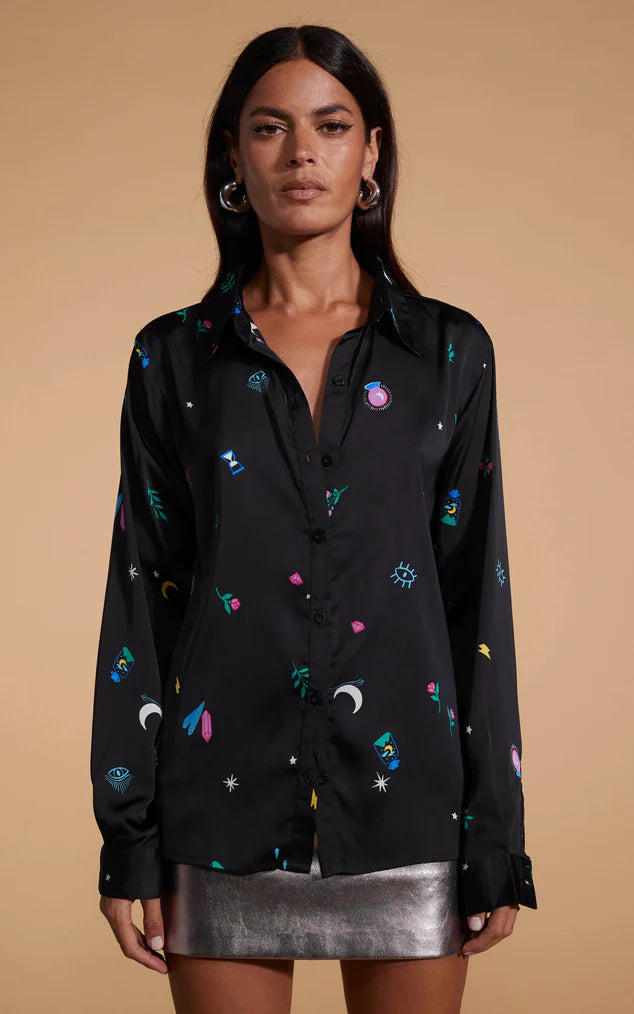 Nevada Shirt - Mystic Ditzy Print Casual Wear for Men & Women | Perfect for Outdoor Adventures, Travel, and Everyday Style