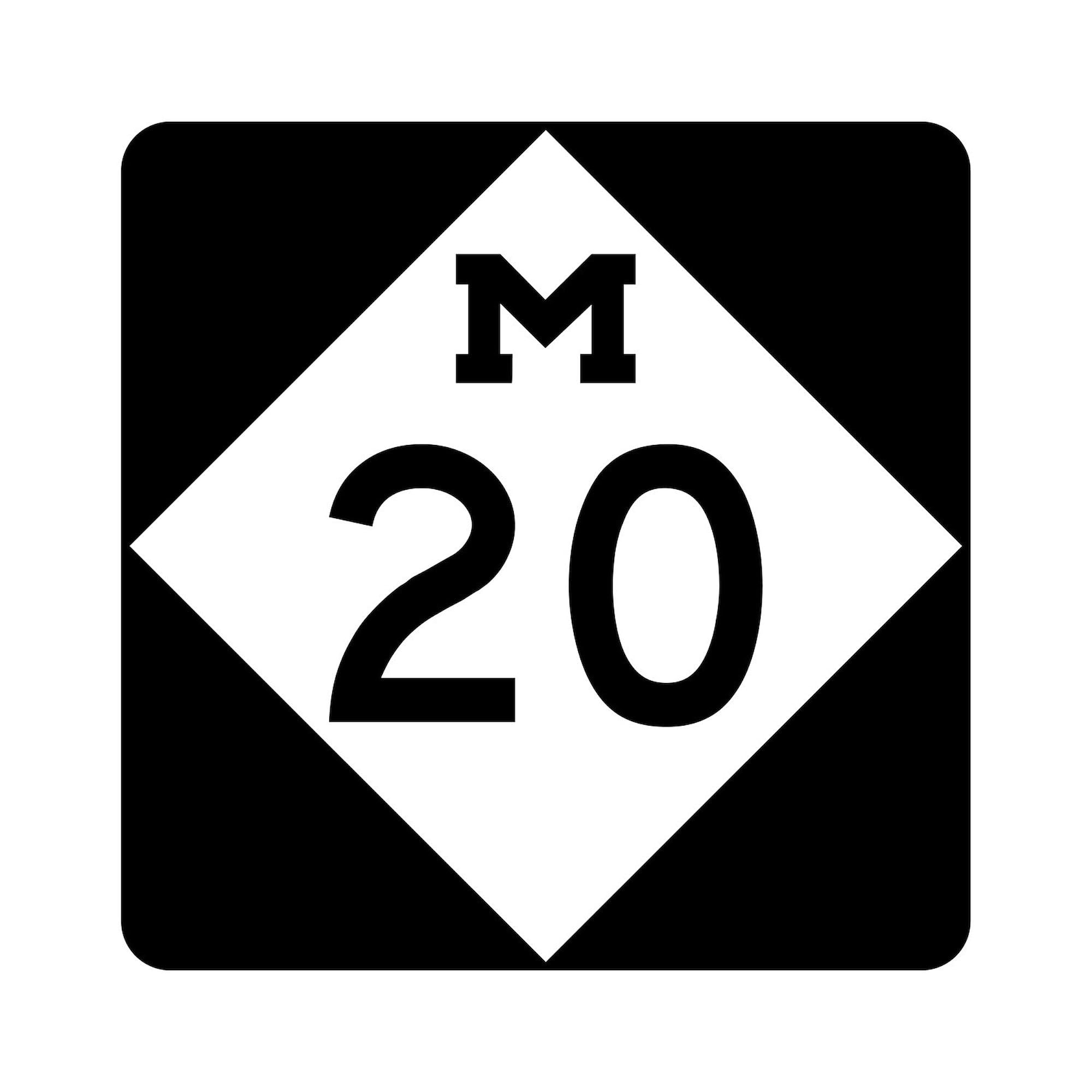 Michigan Square Sticker 3x3 - Premium Bumper Decal for Cars, Laptops & Water Bottles - CafePress M 20 - Perfect for Tailgating, College Pride & Personalizing Your Belongings